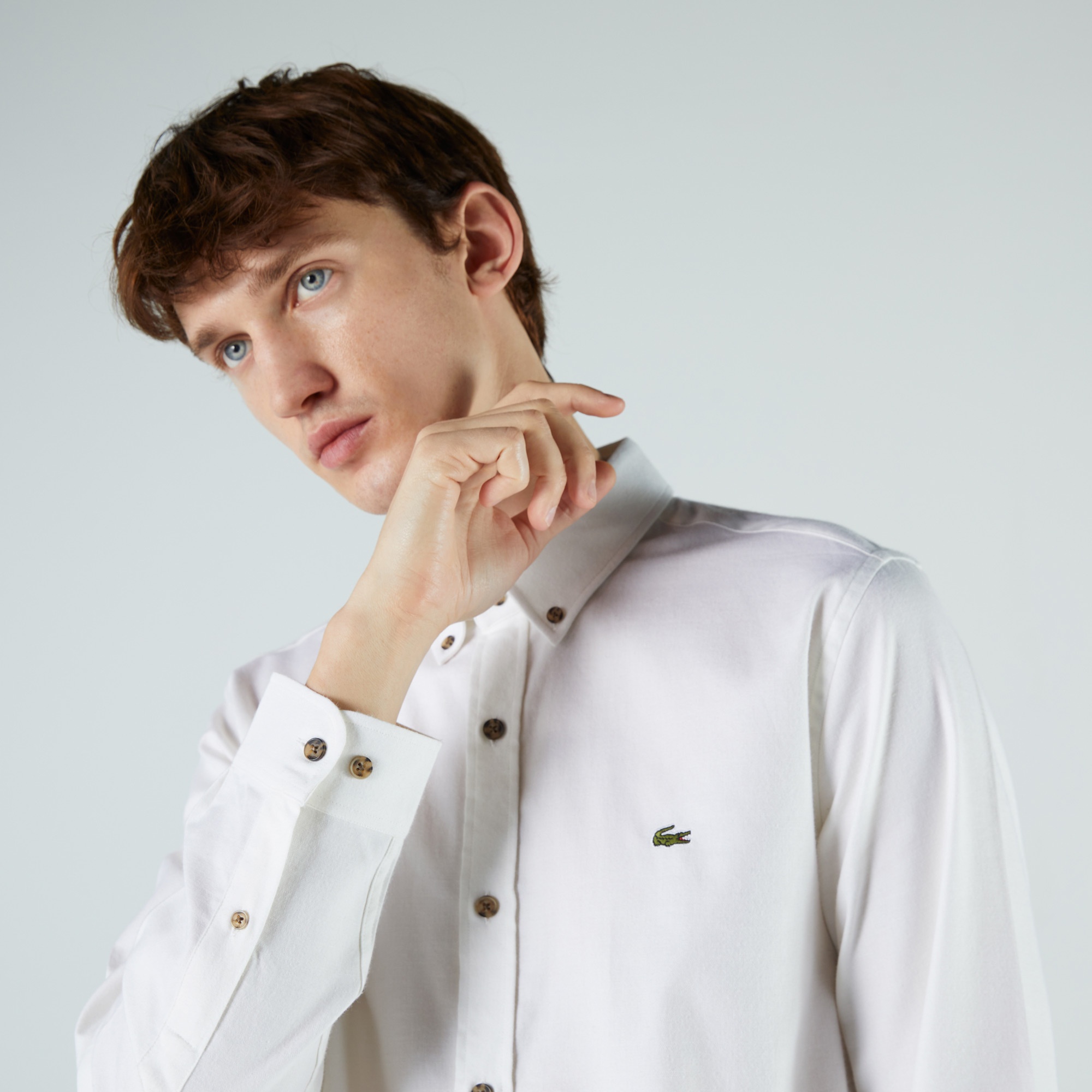 Lacoste Erkek Regular Fit Beyaz Gömlek