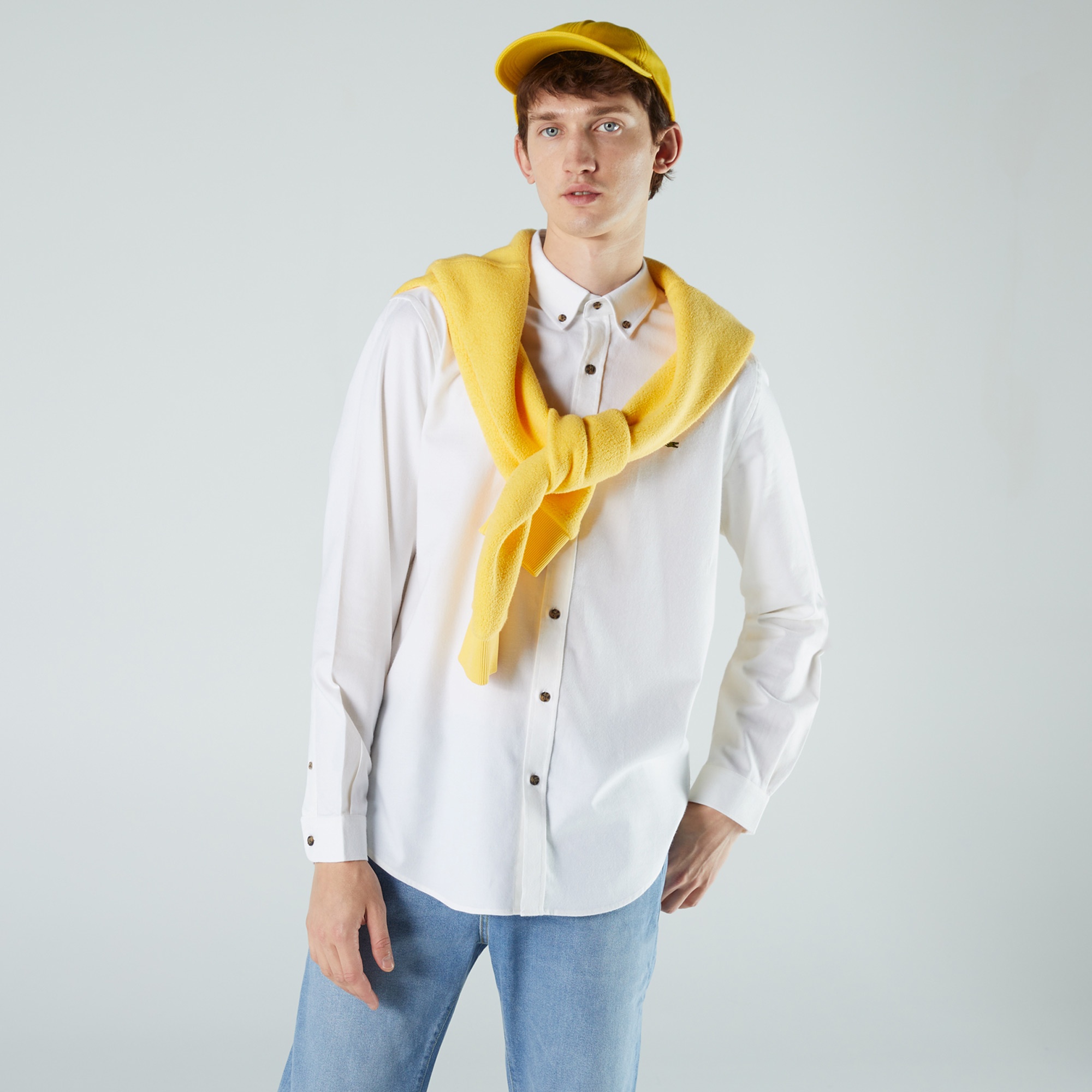 Lacoste Erkek Regular Fit Beyaz Gömlek