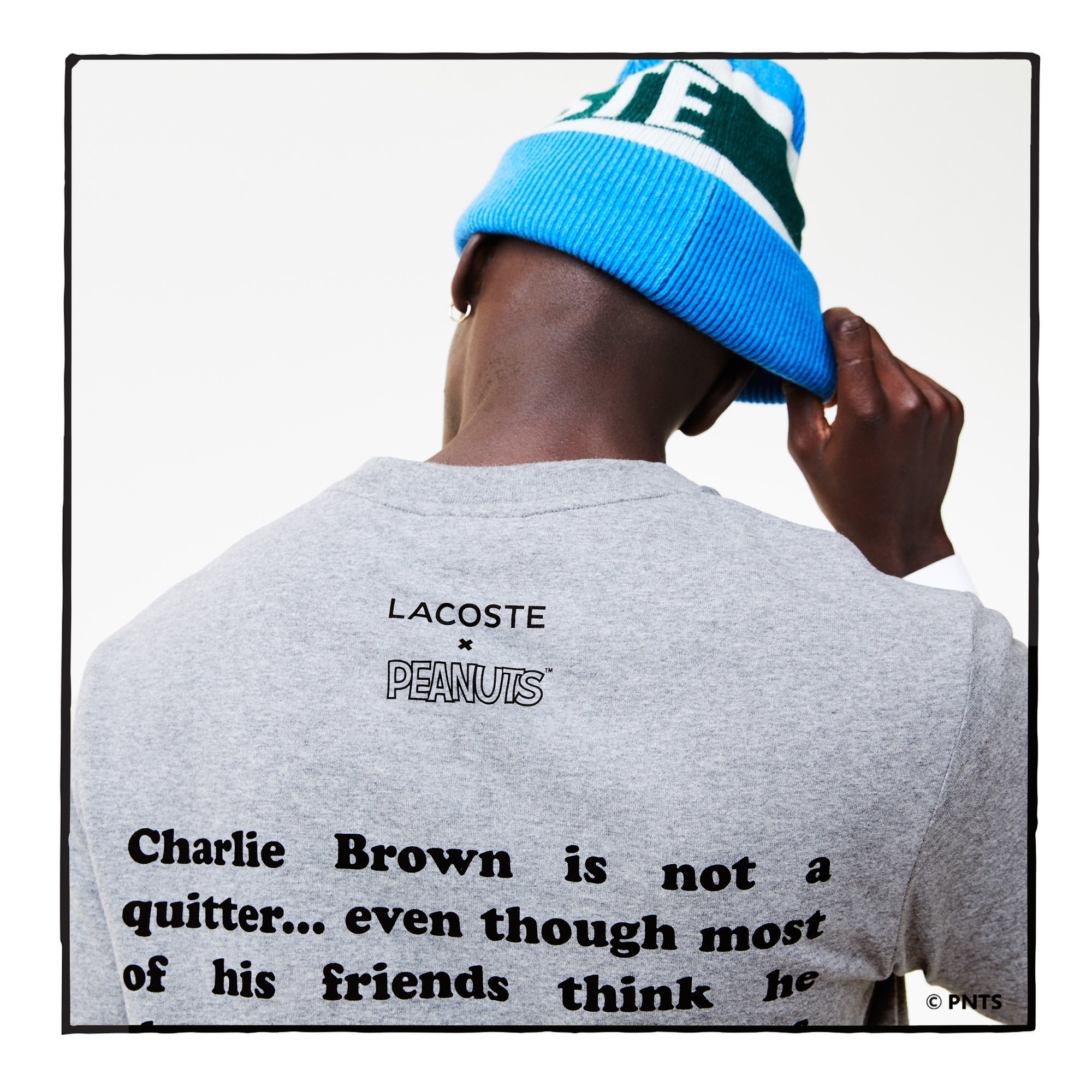 Lacoste X Peanuts Erkek Regular Fit Bisiklet Yaka Baskılı Gri T-Shirt