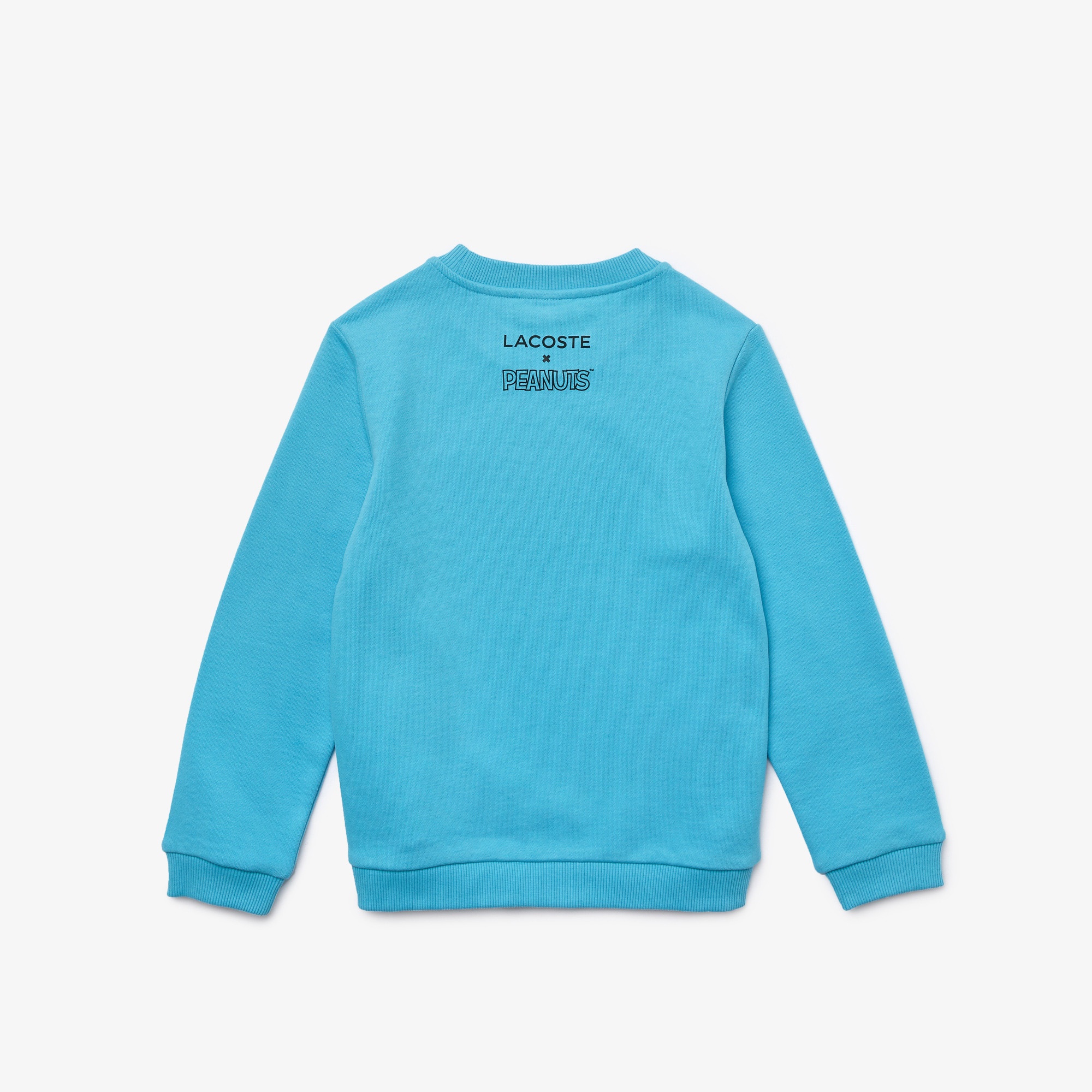 Lacoste X Peanuts Erkek Çocuk Bisiklet Yaka Baskılı Mavi Sweatshirt