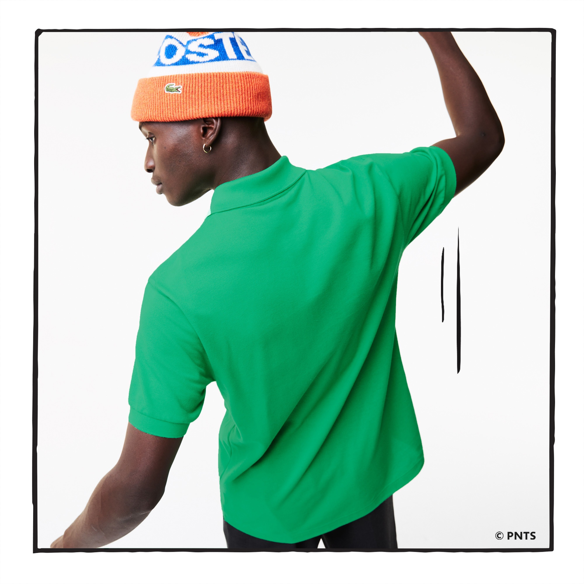 Lacoste X Peanuts Erkek Relaxed Fit Desenli Yeşil Polo