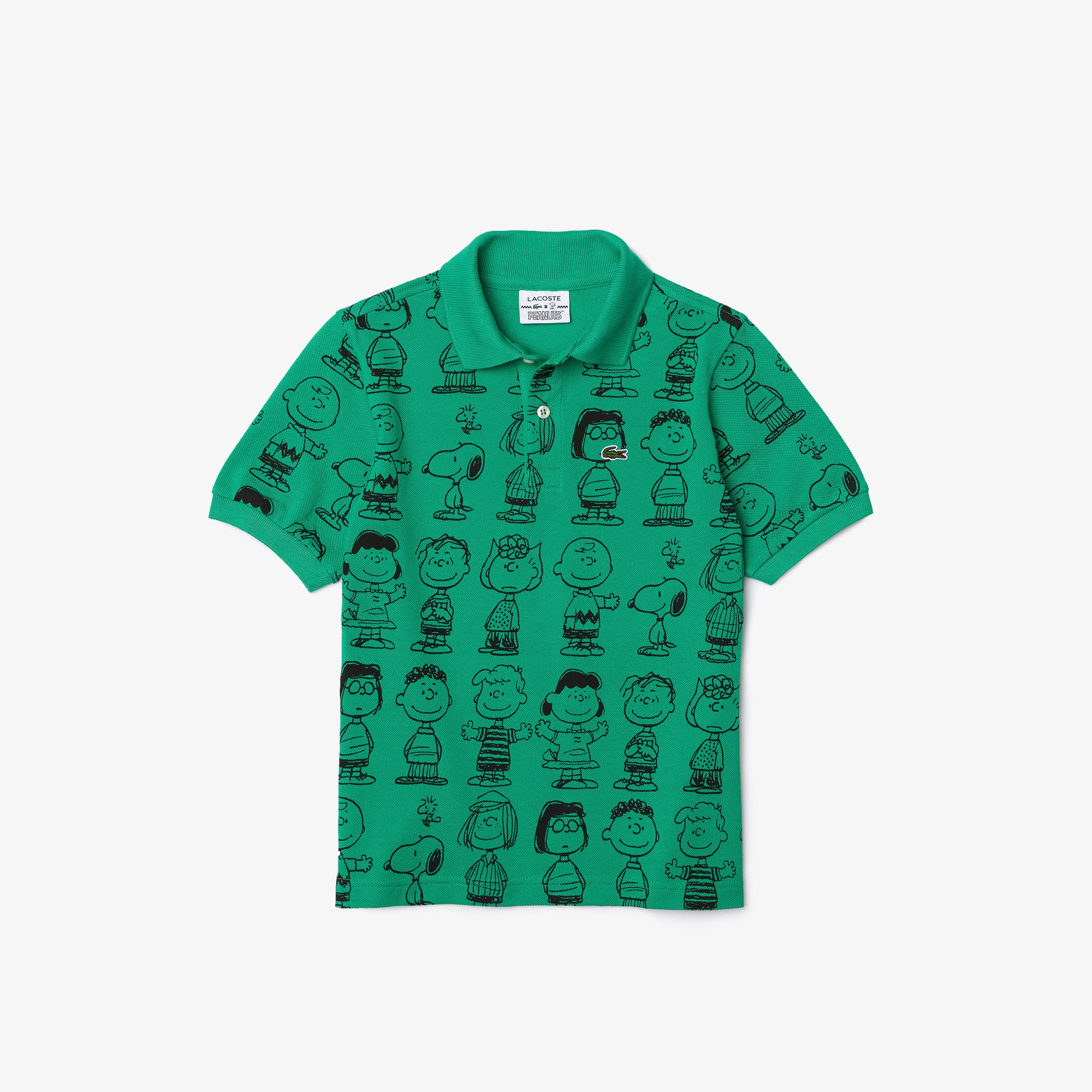 Lacoste X Peanuts Erkek Çocuk Regular Fit Baskılı Yeşil Polo