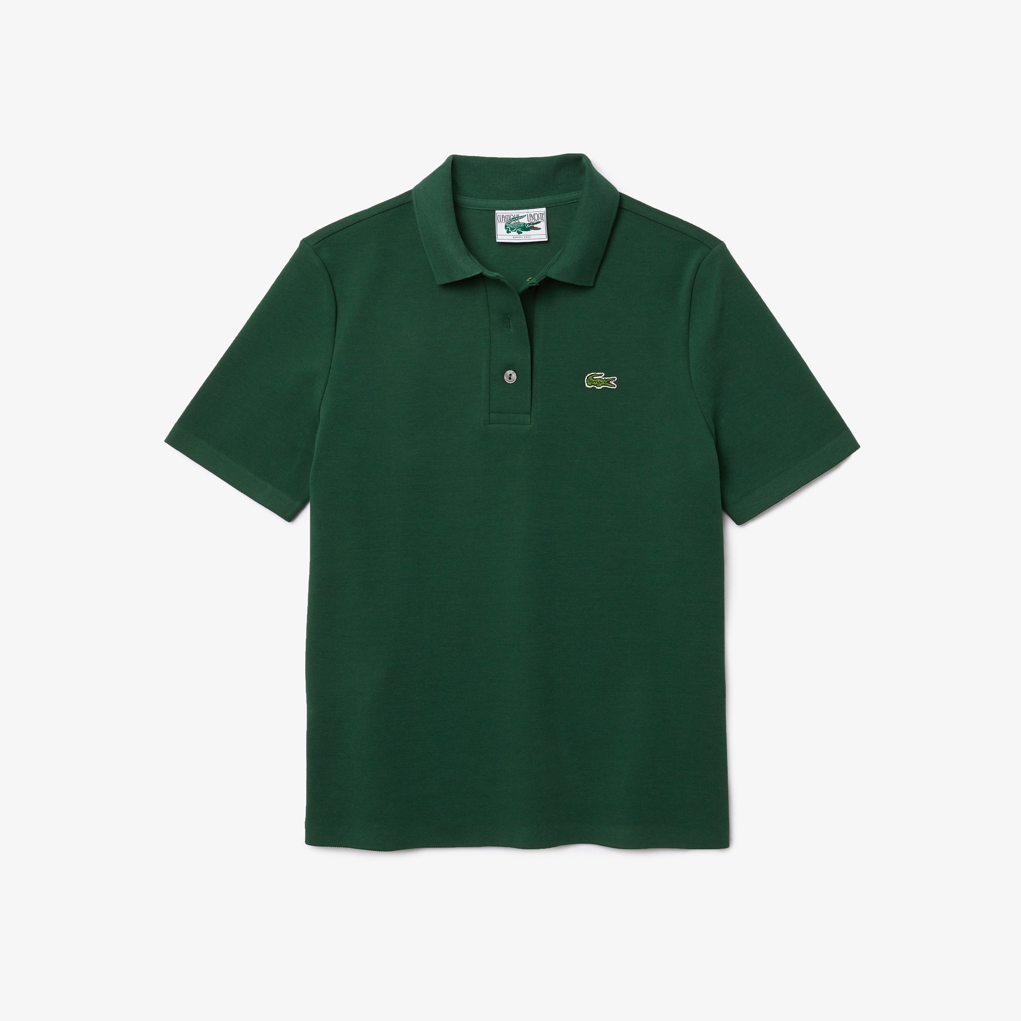 Lacoste Kadın Regular Fit Organik Pamuk Yeşil Polo
