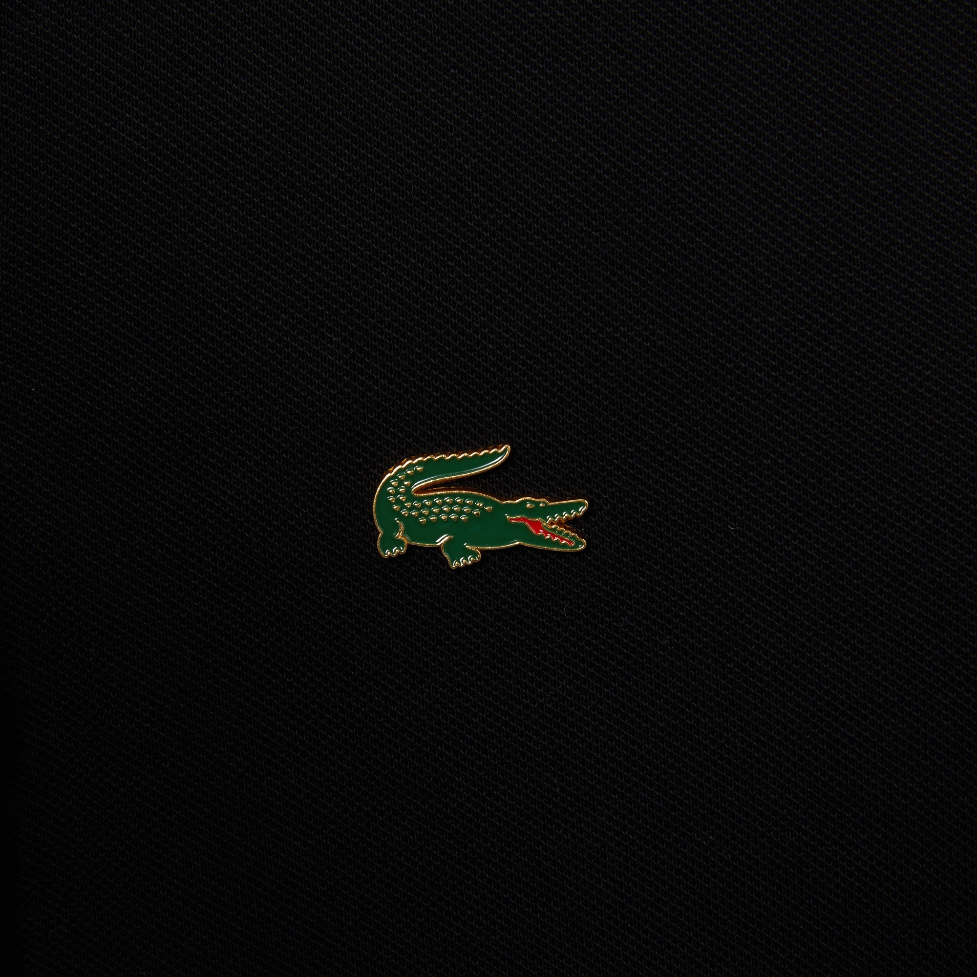 Lacoste L!VE Kadın Regular Fit Kısa Kollu Polo Yaka Siyah Elbise