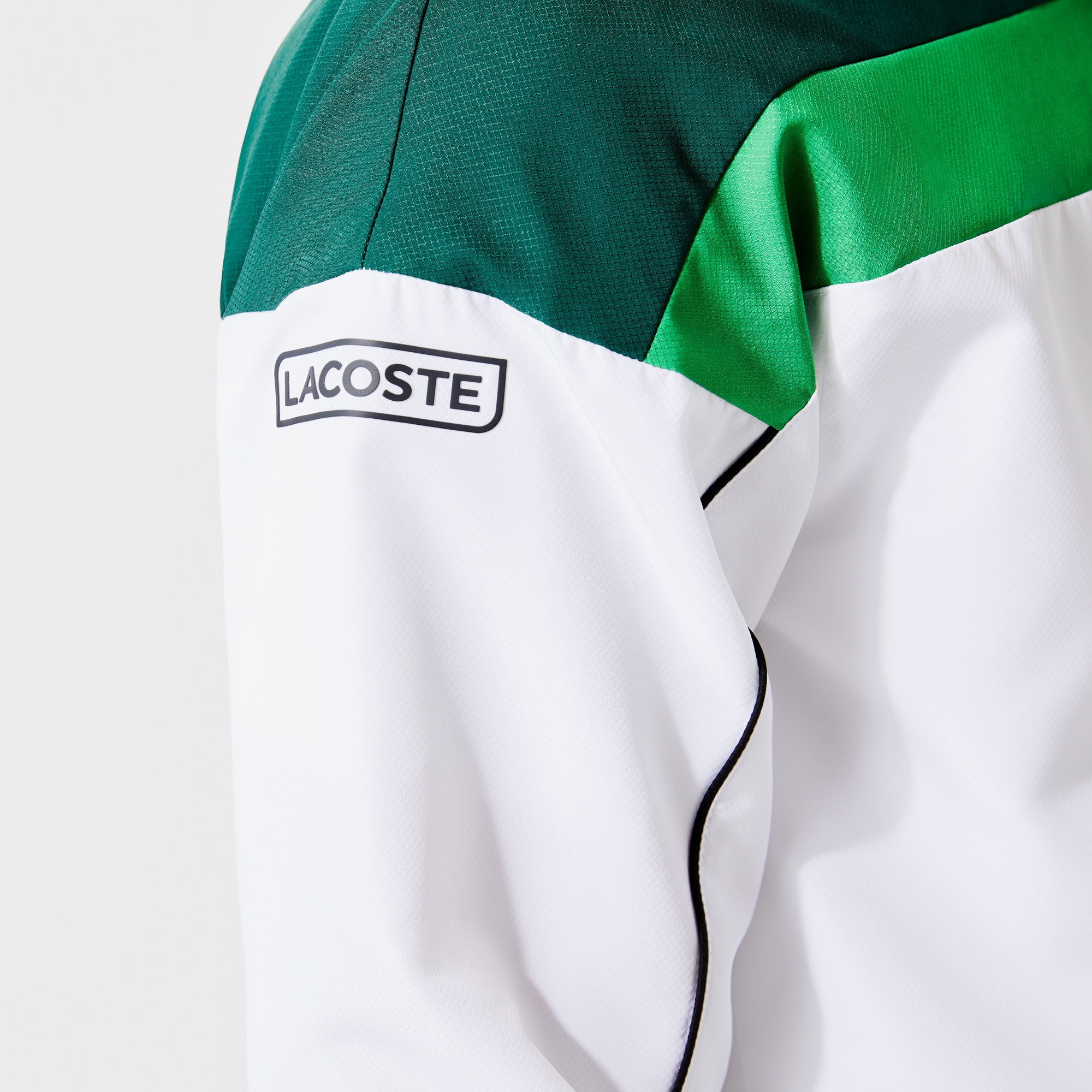Lacoste SPORT Erkek Regular Fit Kapüşonlu Renk Bloklu Beyaz Eşofman Takımı