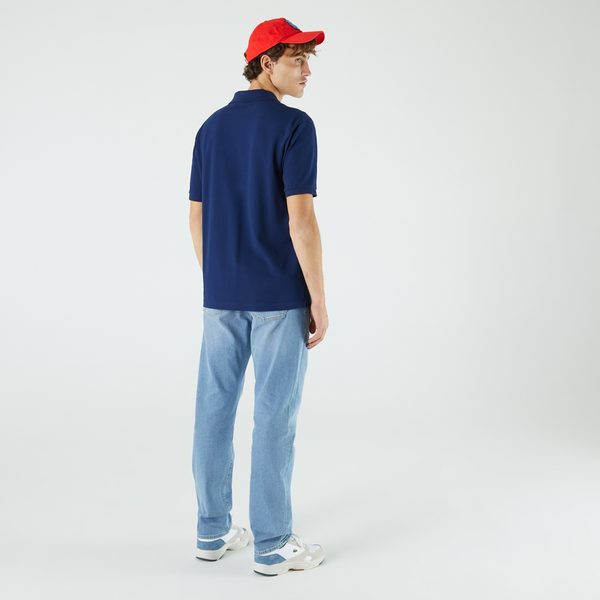 Lacoste L!VE Unisex Loose Fit Lacivert Polo