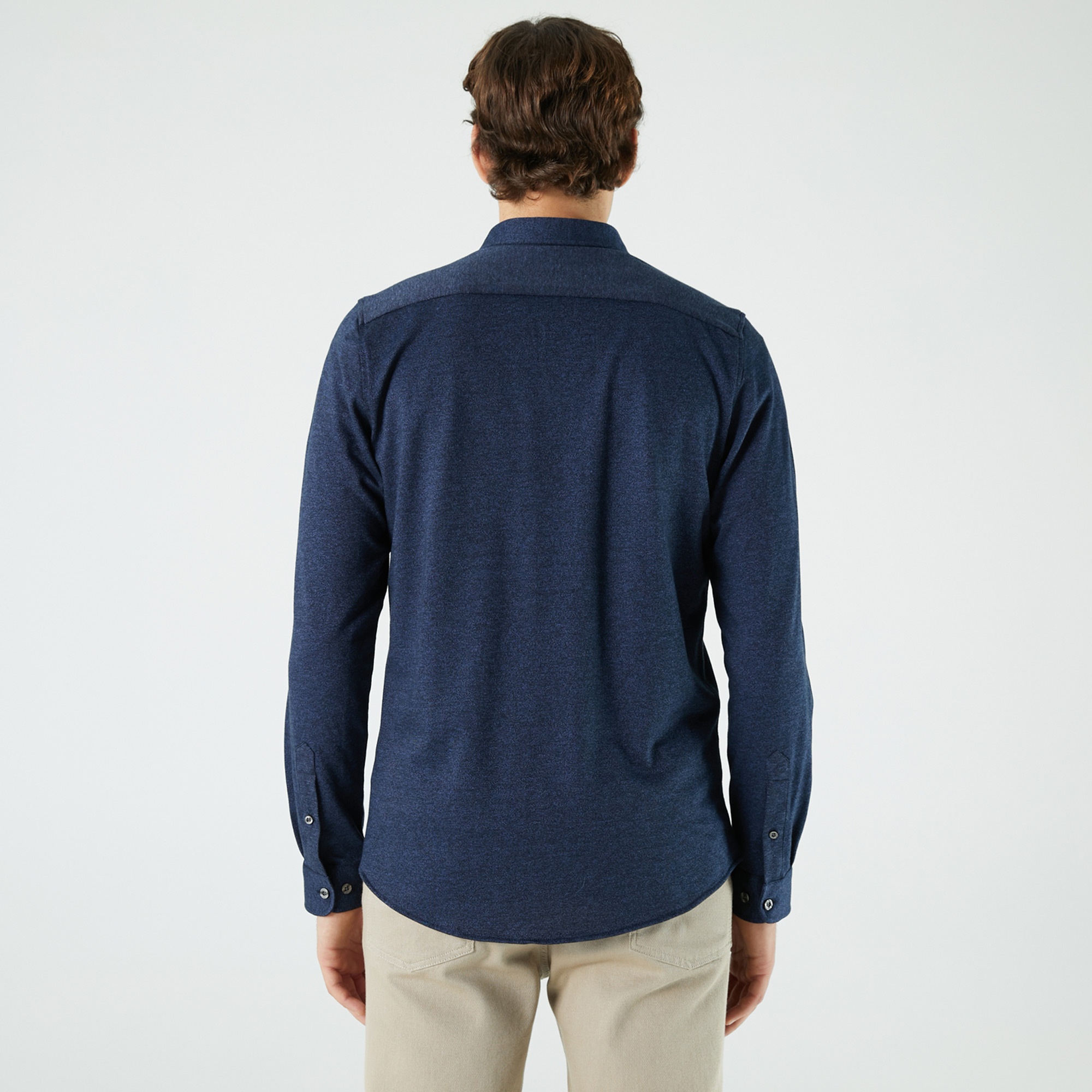 Lacoste Erkek Slim Fit Lacivert Gömlek