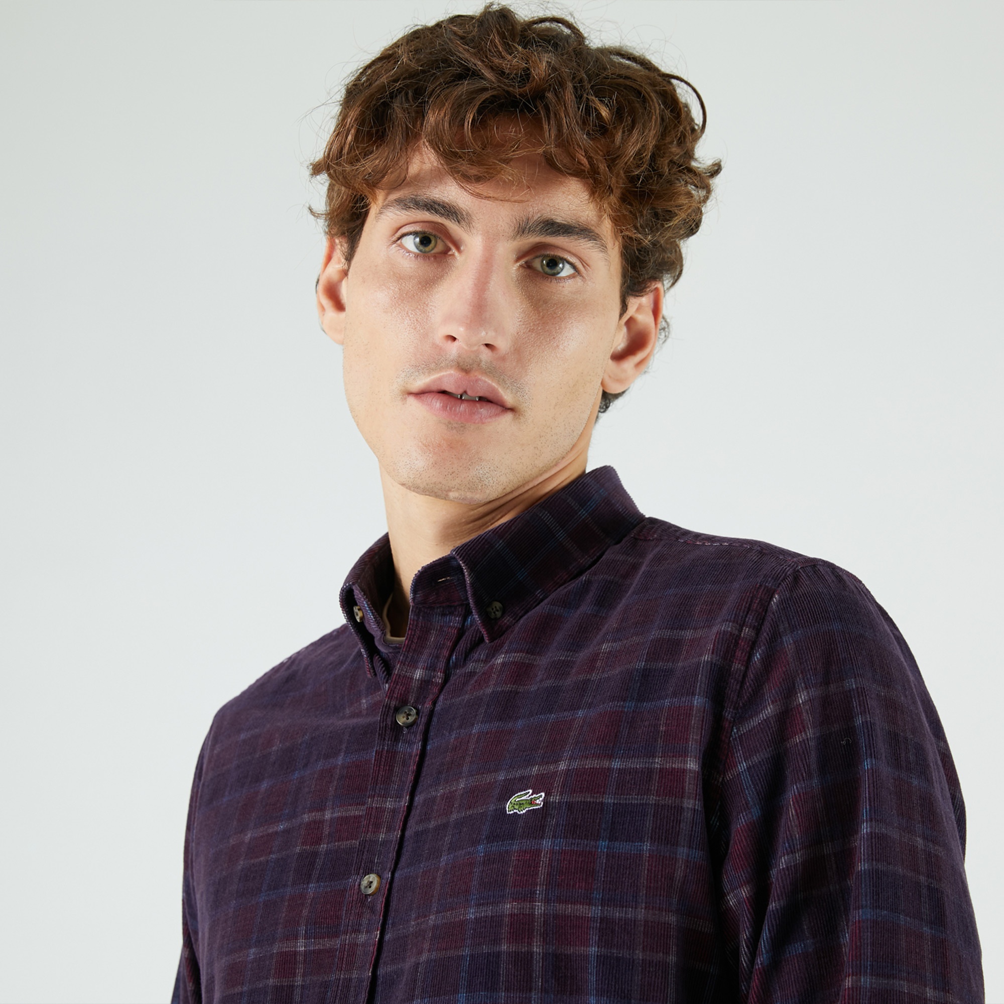 Lacoste Erkek Slim Fit Ekose Renkli Gömlek