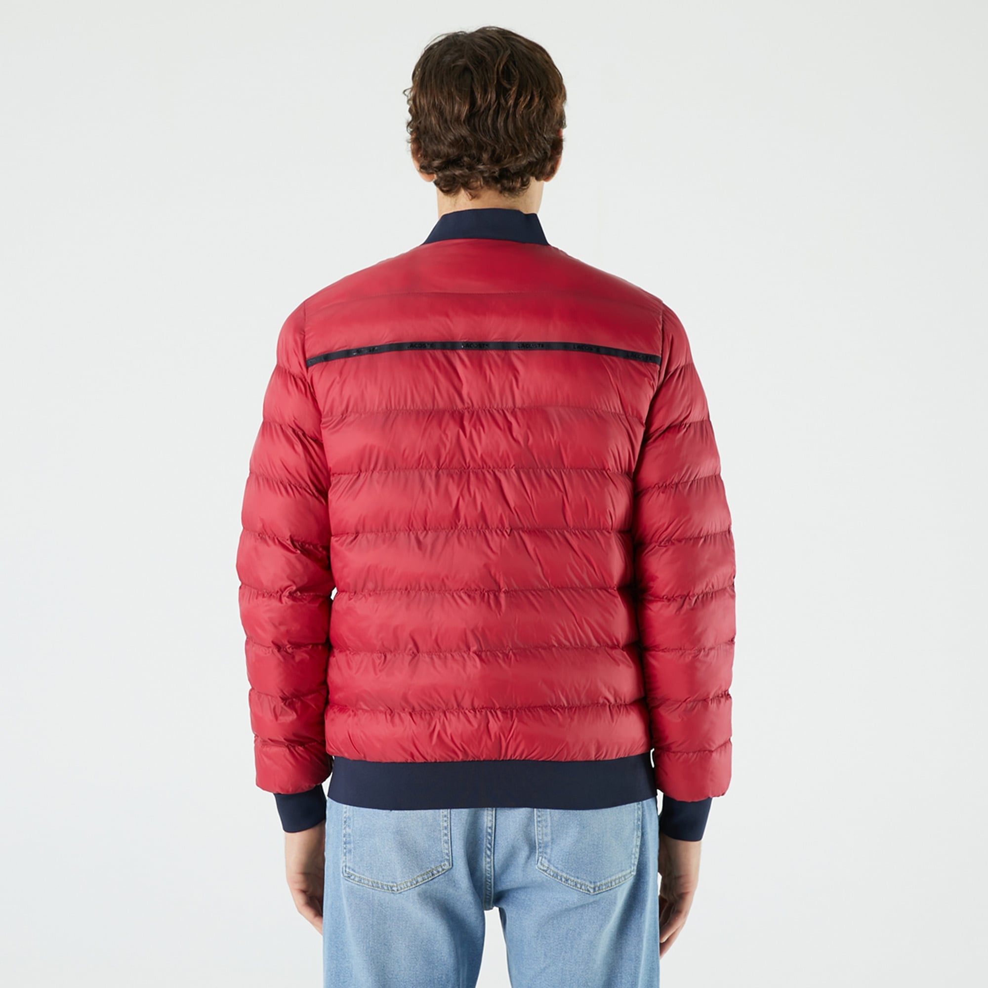 Lacoste Erkek Kapitone Koyu Kırmızı Mont