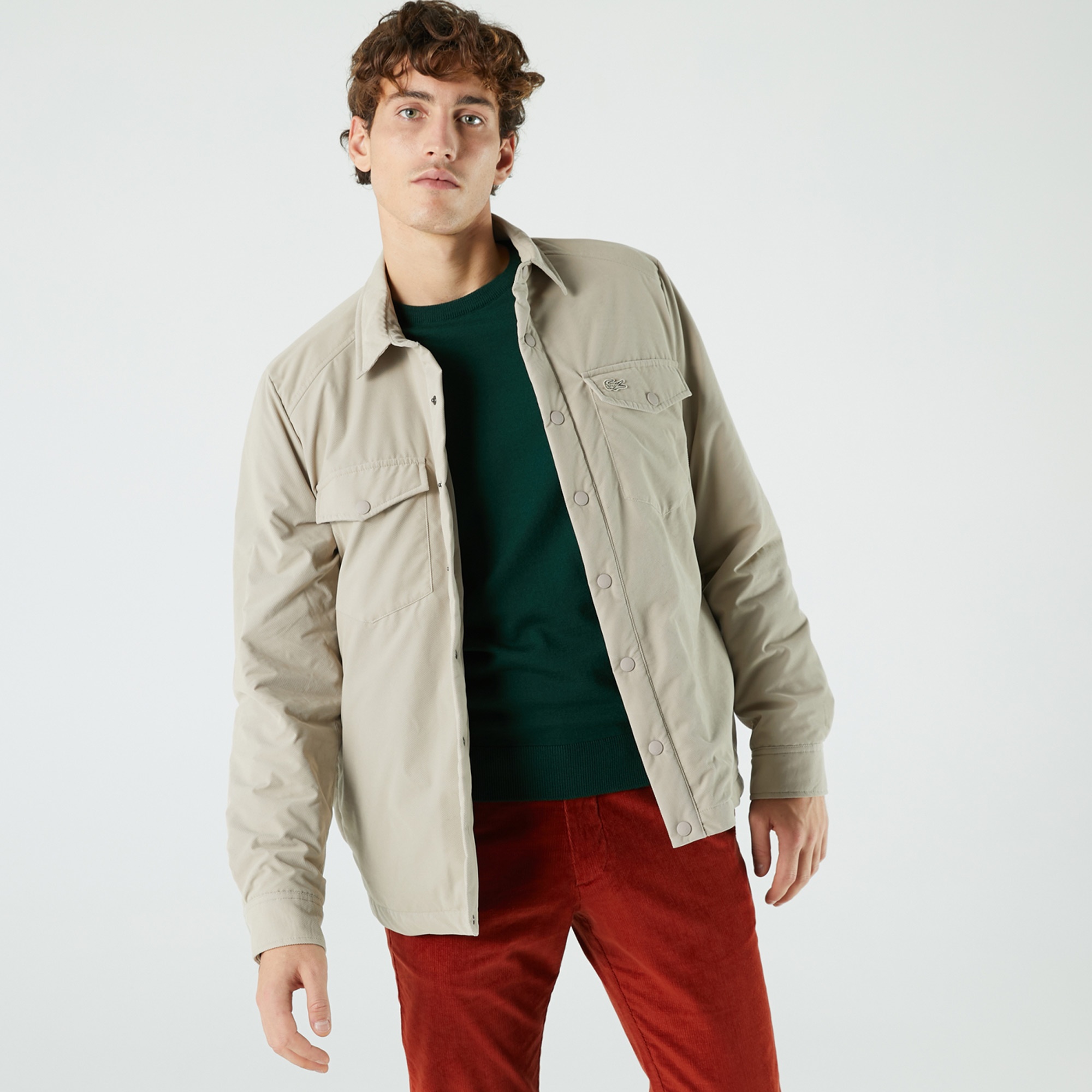 Lacoste Erkek Krem Mont