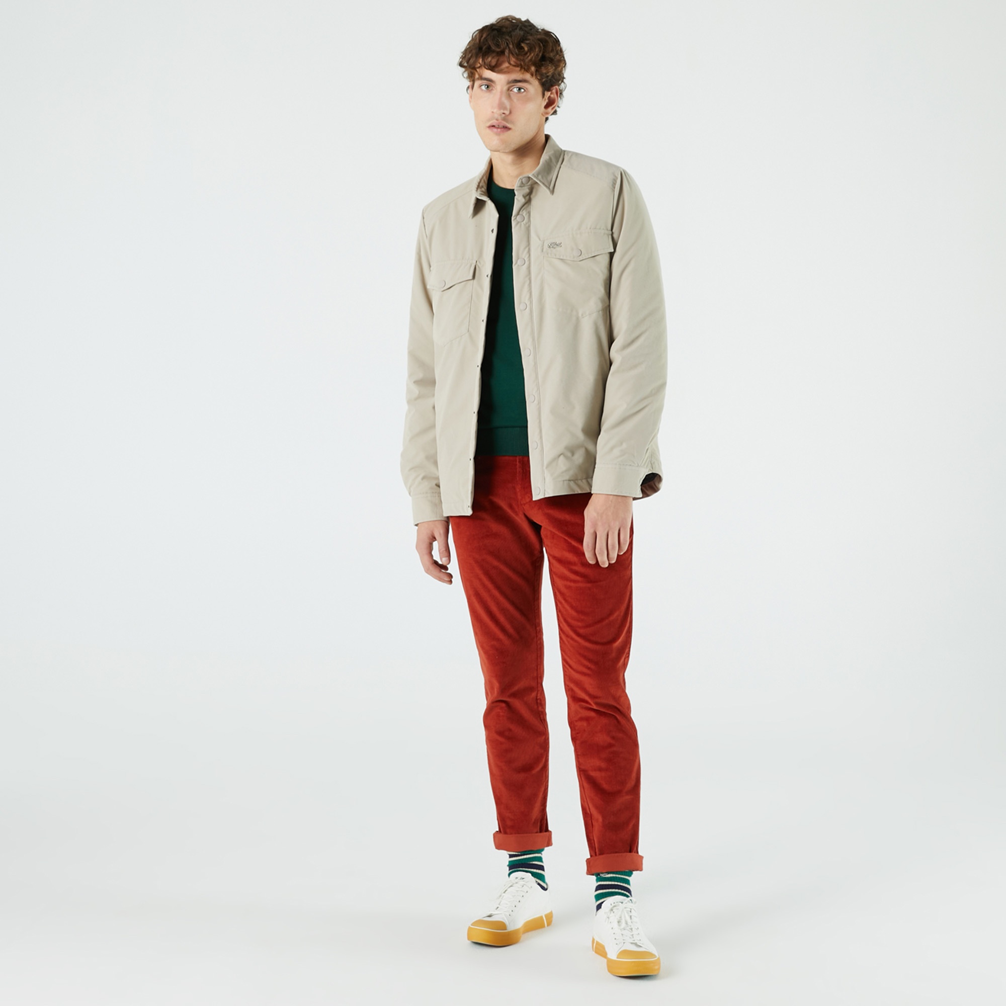 Lacoste Erkek Krem Mont