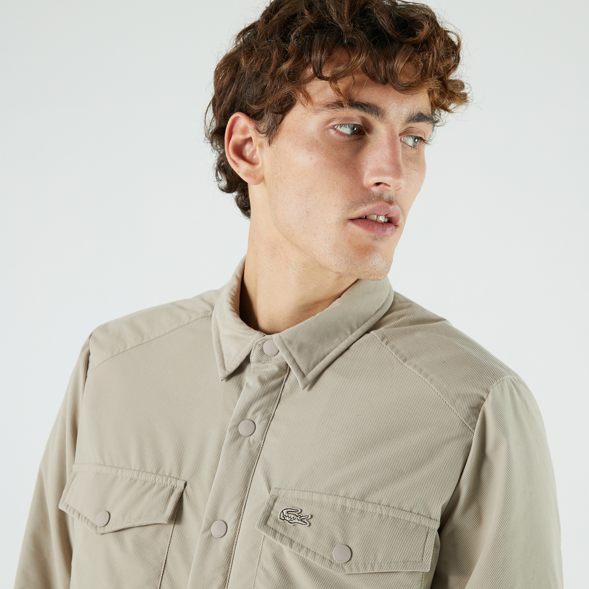 Lacoste Erkek Krem Mont