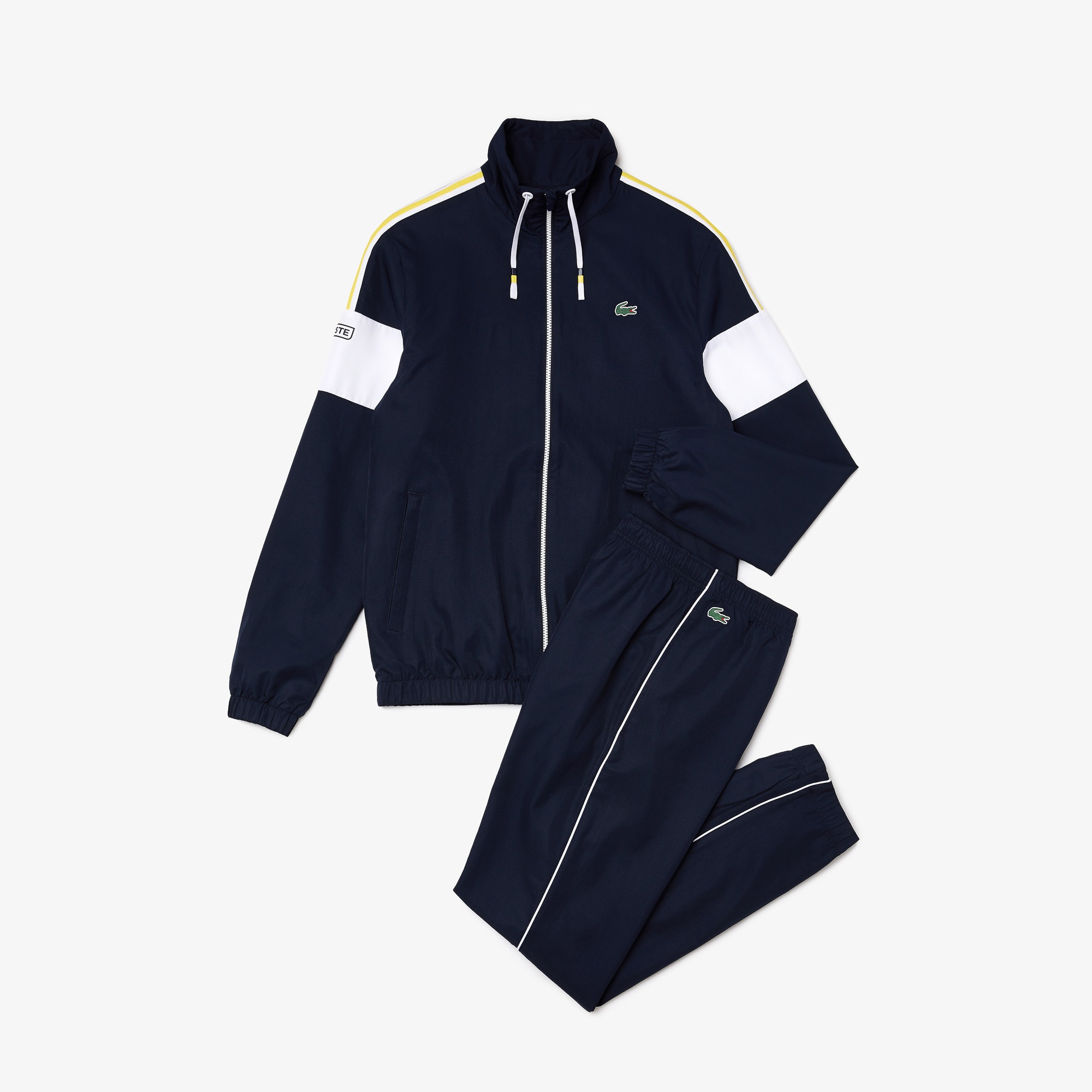 Lacoste SPORT Erkek Regular Fit Fermuarlı Renk Bloklu Lacivert Eşofman Takımı