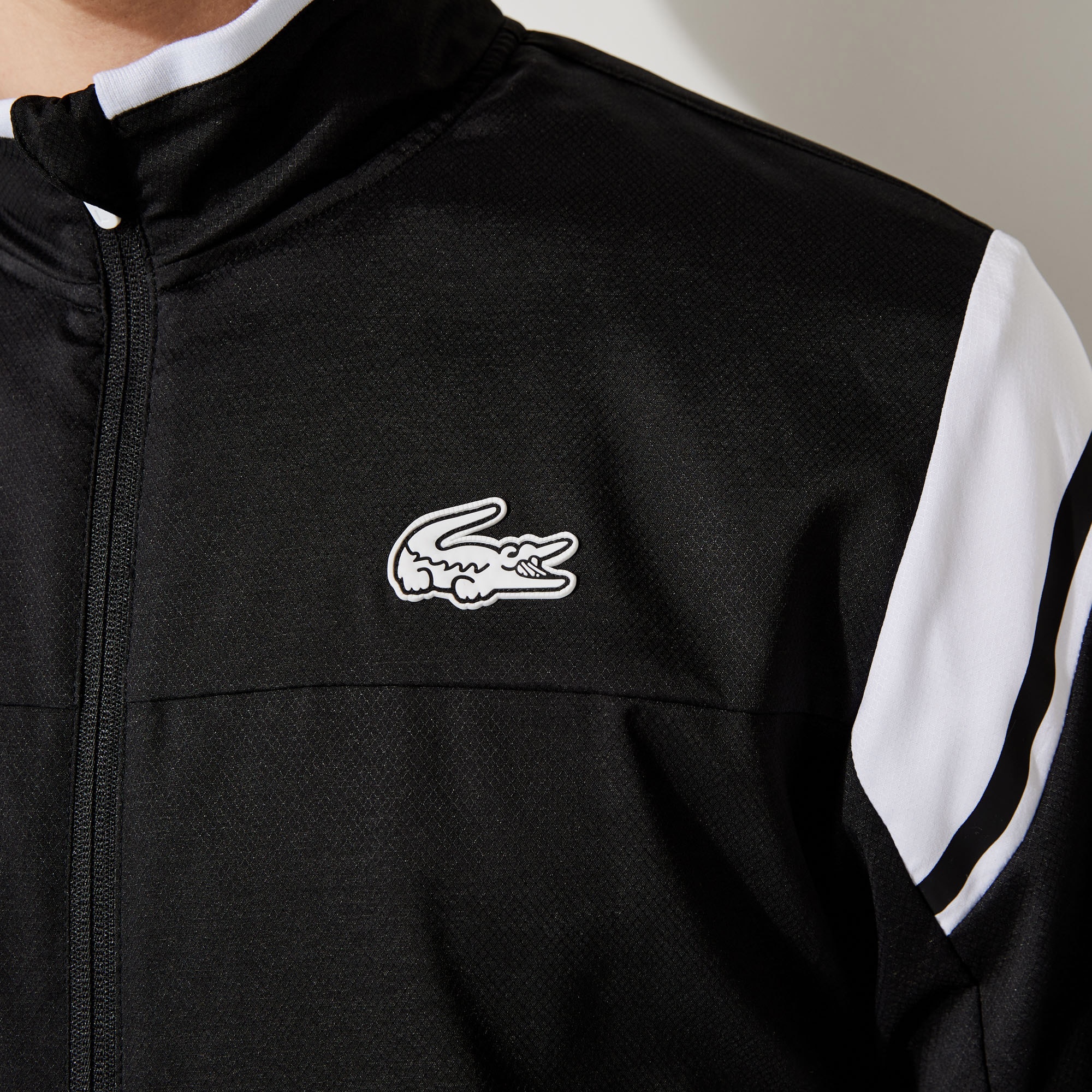 Lacoste SPORT Erkek Regular Fit Renk Bloklu Siyah Eşofman Takımı