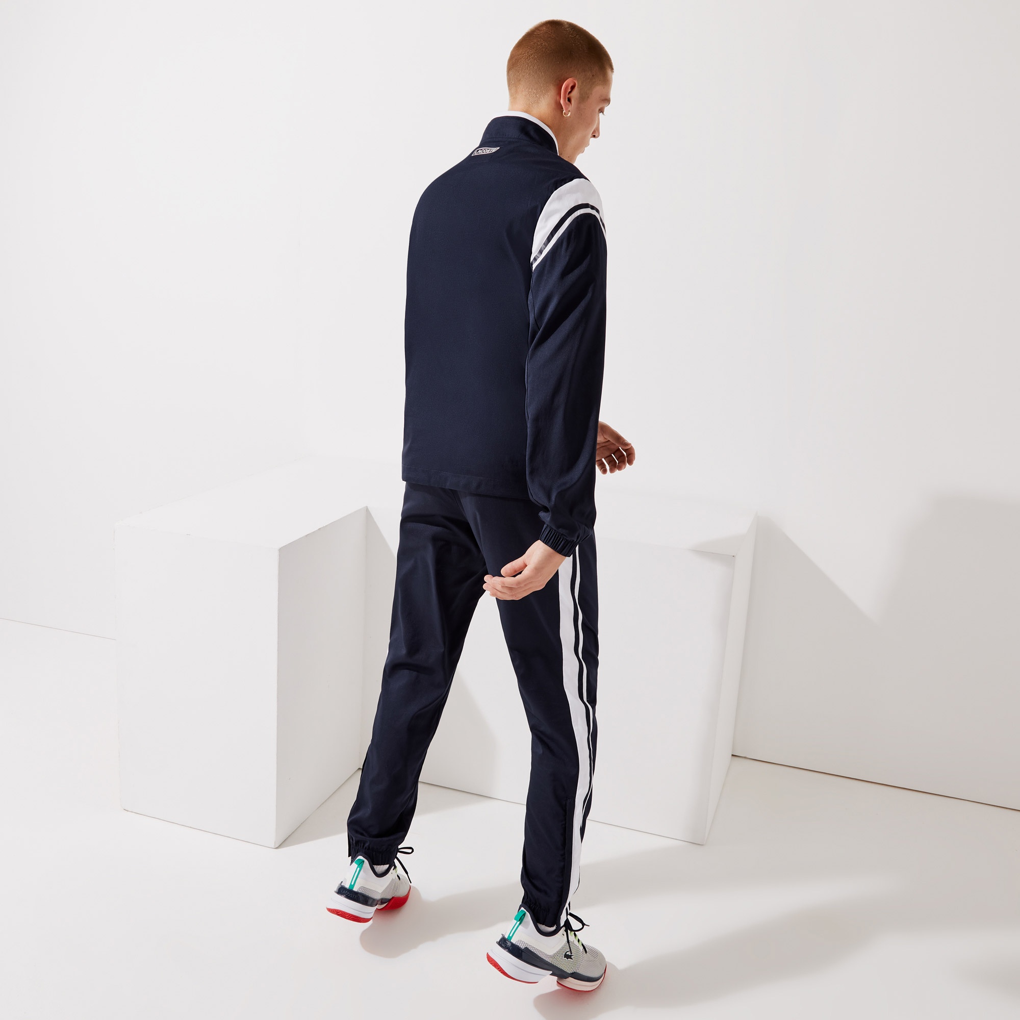 Lacoste SPORT Erkek Regular Fit Renk Bloklu Lacivert Eşofman Takımı