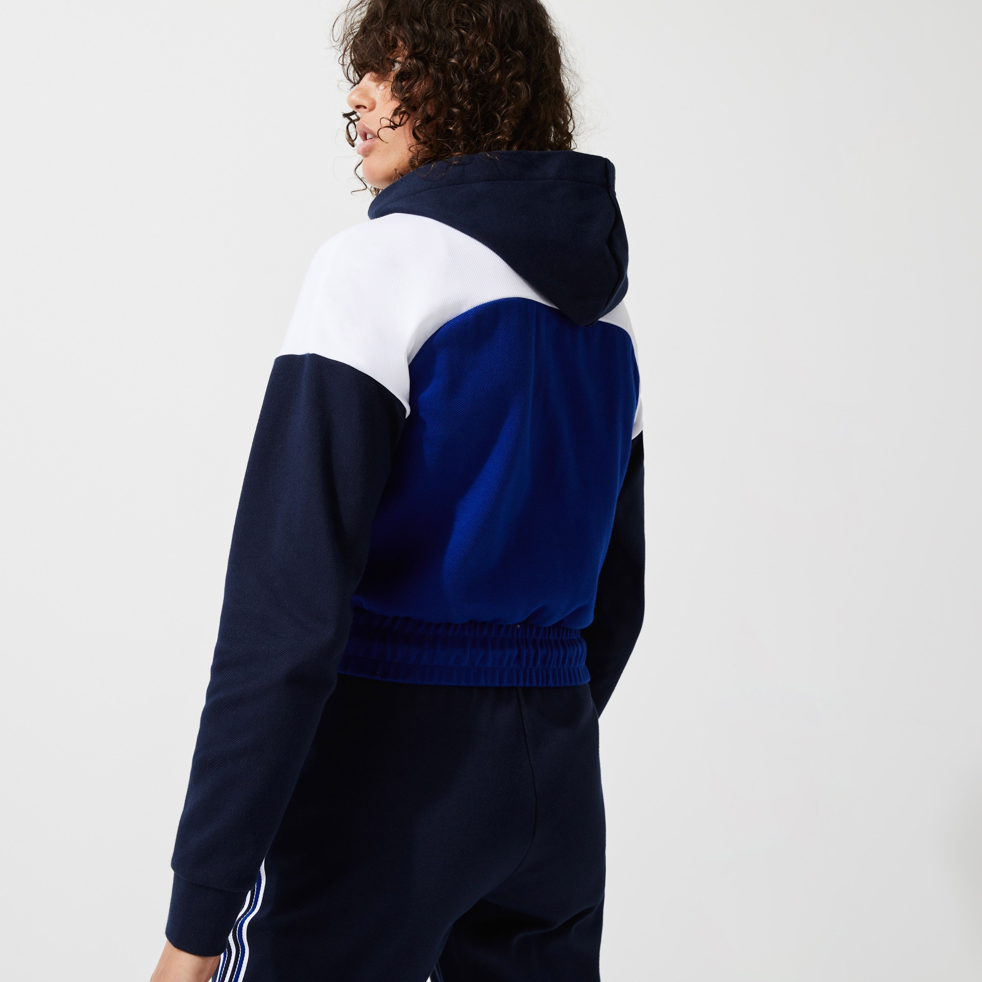 Lacoste SPORT Kadın Regular Fit Kapüşonlu Renk Bloklu Renkli Sweatshirt