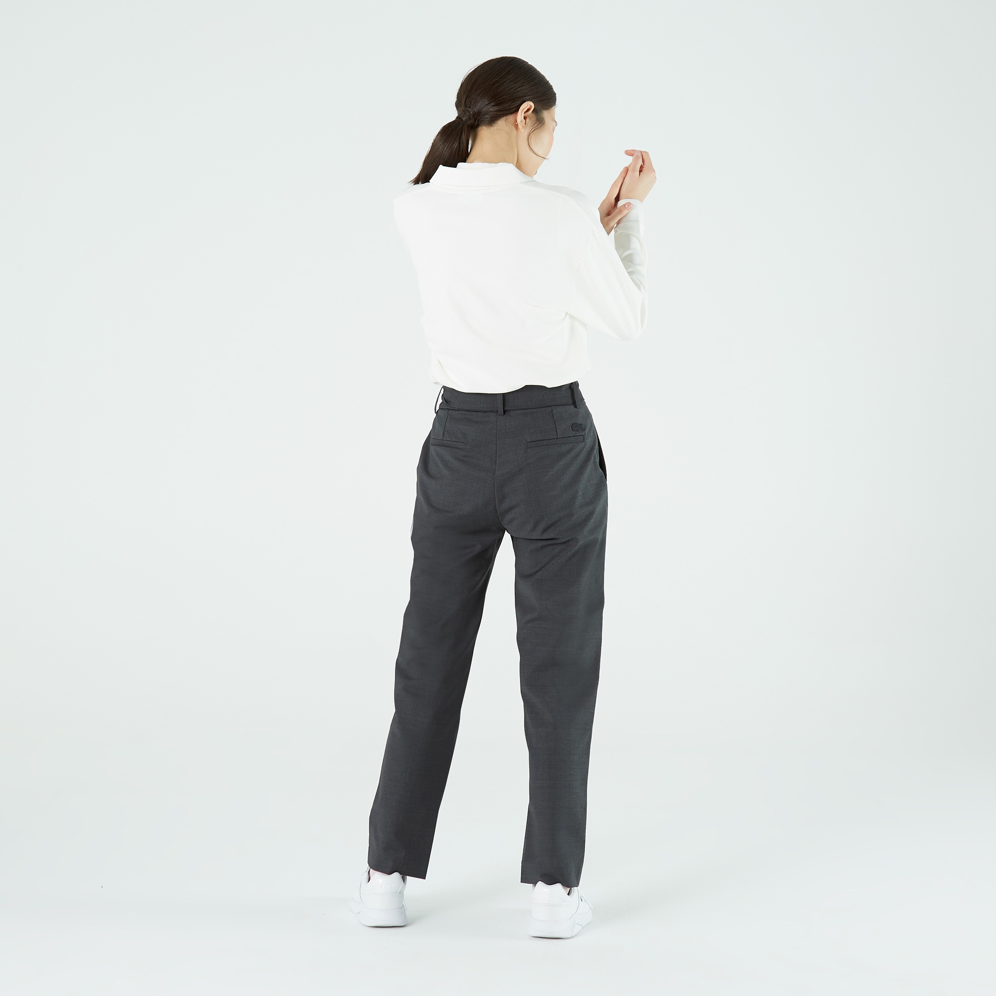 Lacoste Kadın Regular Fit Gri Pantolon