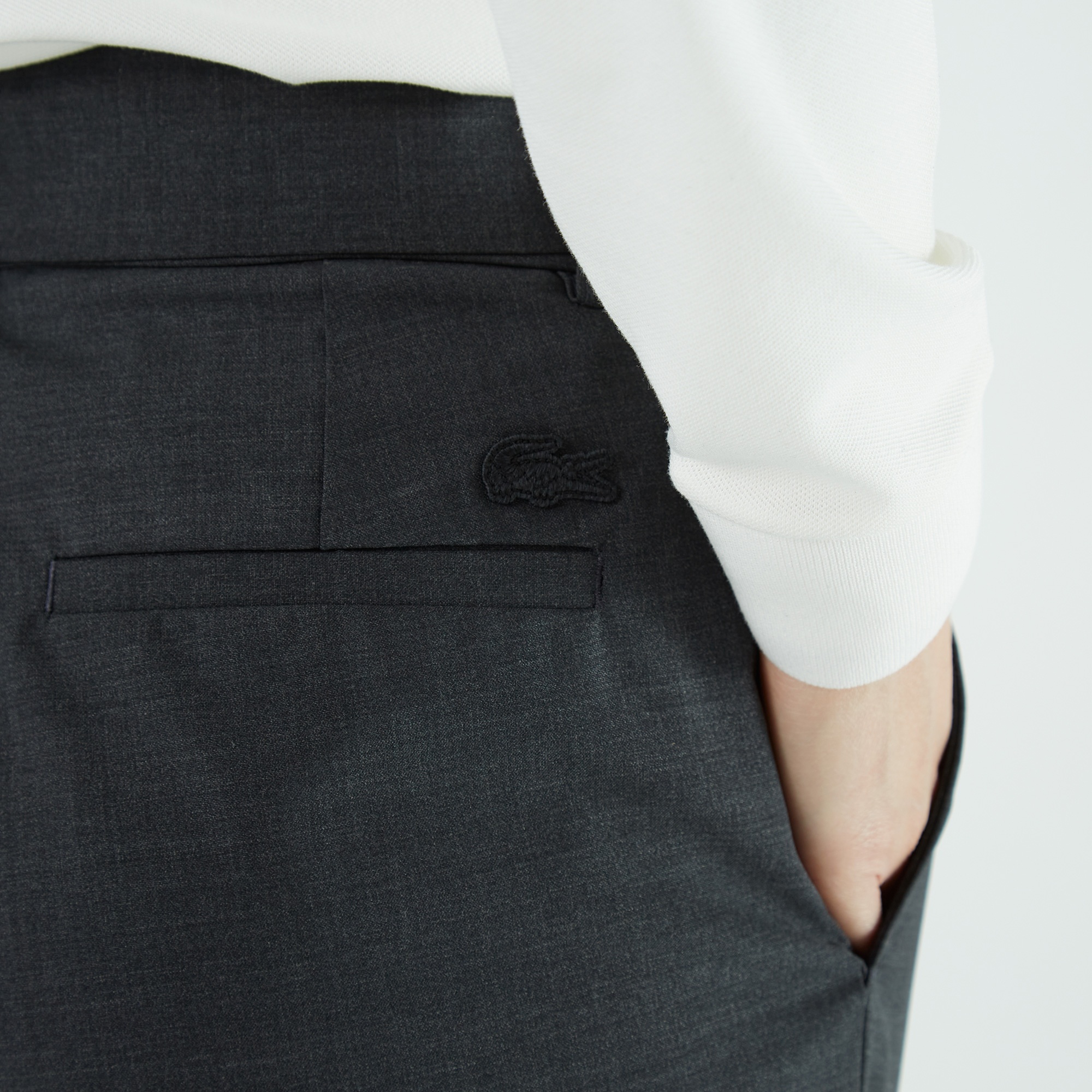 Lacoste Kadın Regular Fit Gri Pantolon