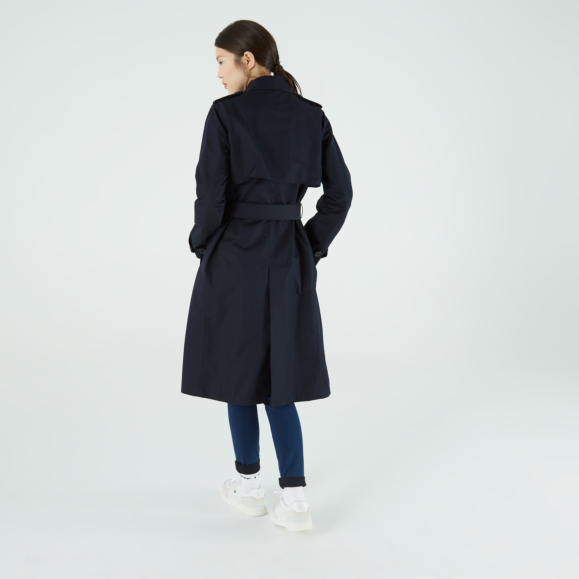 Lacoste Kadın Lacivert Trençkot