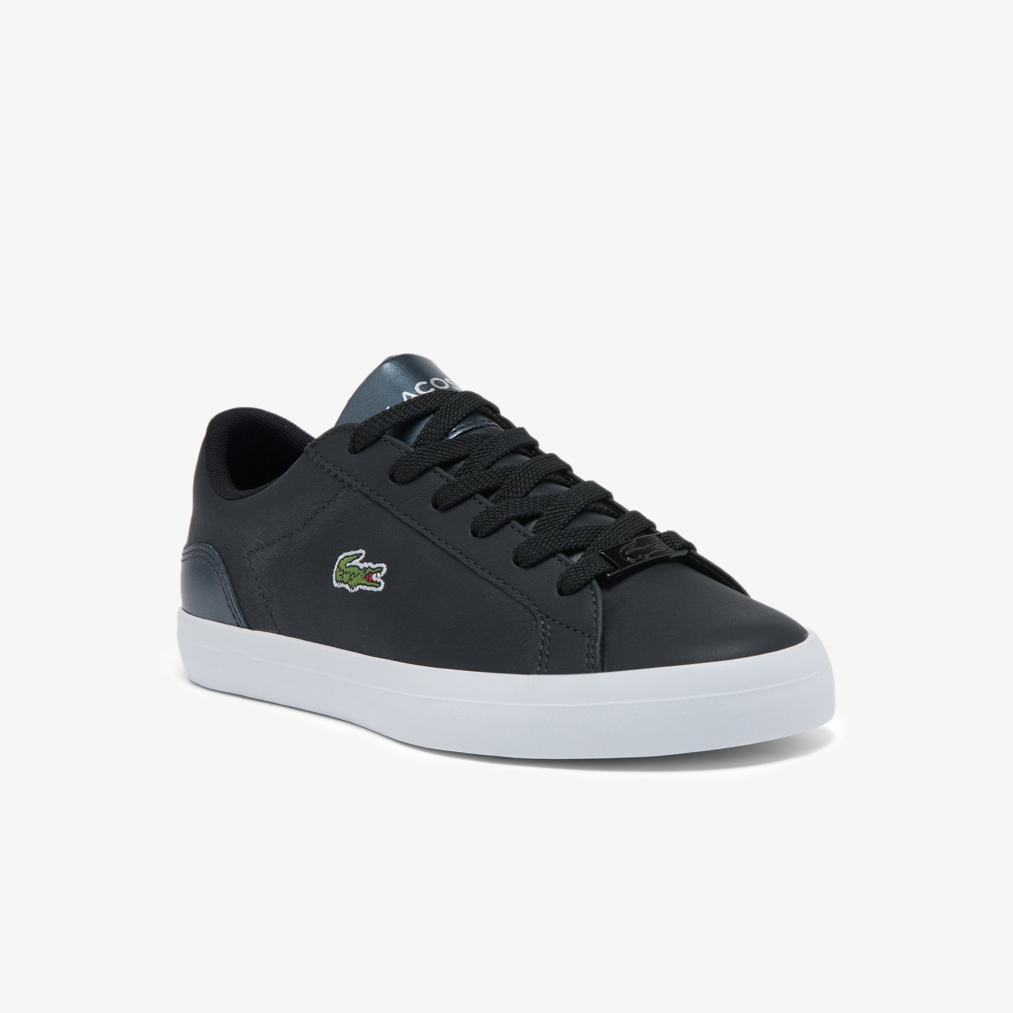 Lacoste Lerond 0521 1 Cfa Kadın Deri Siyah - Beyaz Sneaker
