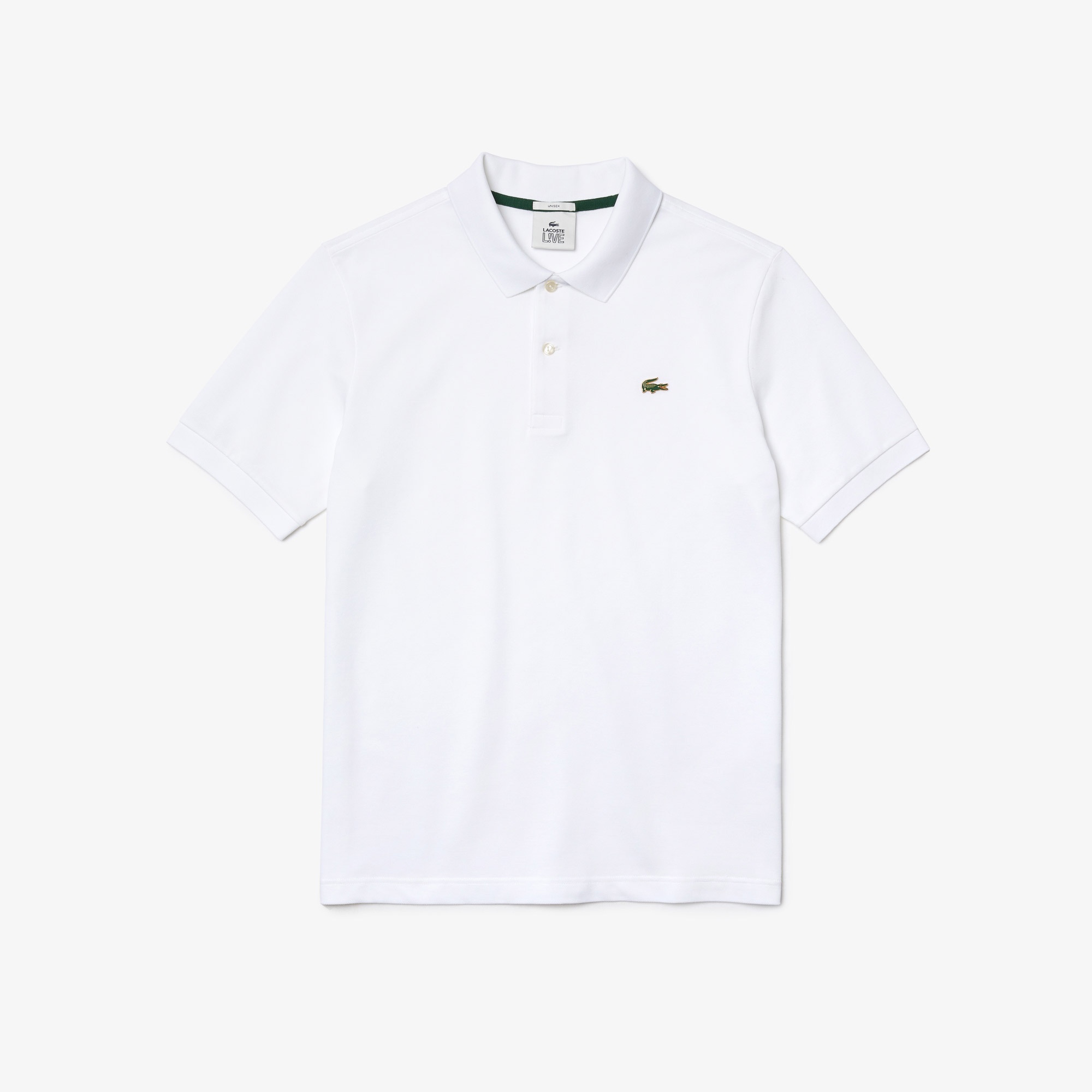 Lacoste L!VE Unisex Relaxed Fit Beyaz Polo