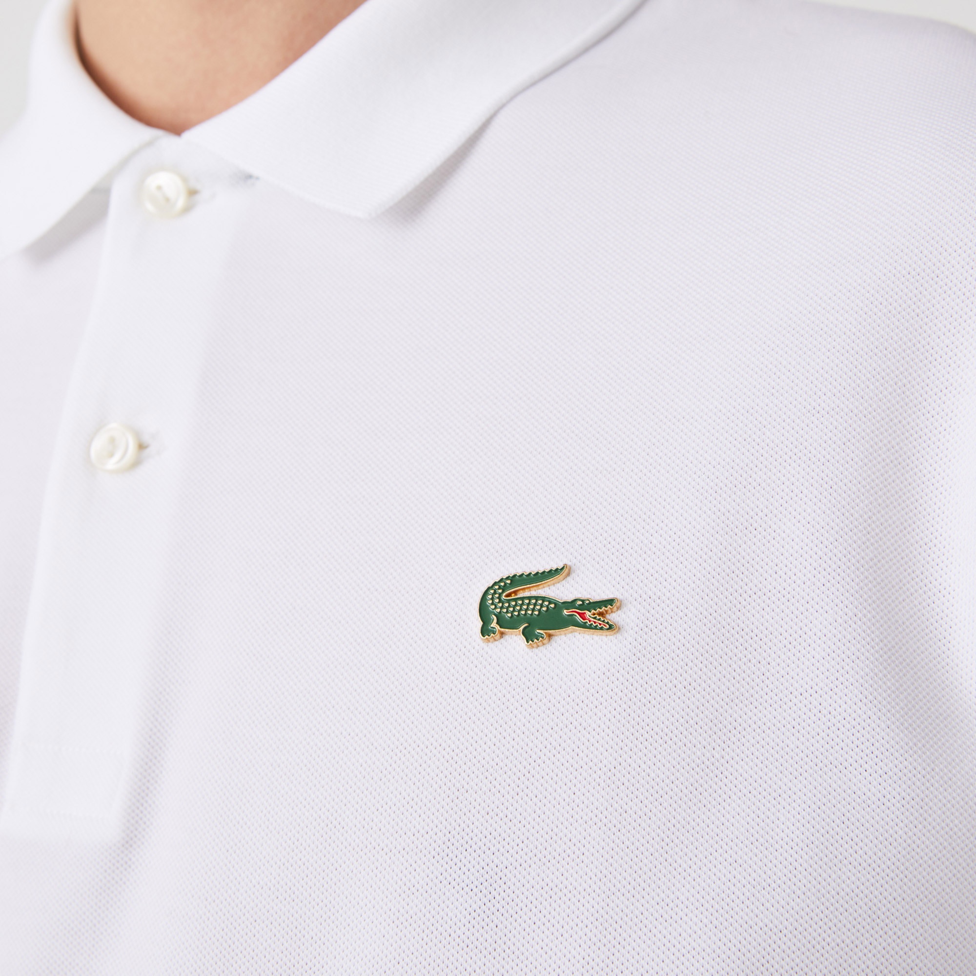 Lacoste L!VE Unisex Relaxed Fit Beyaz Polo