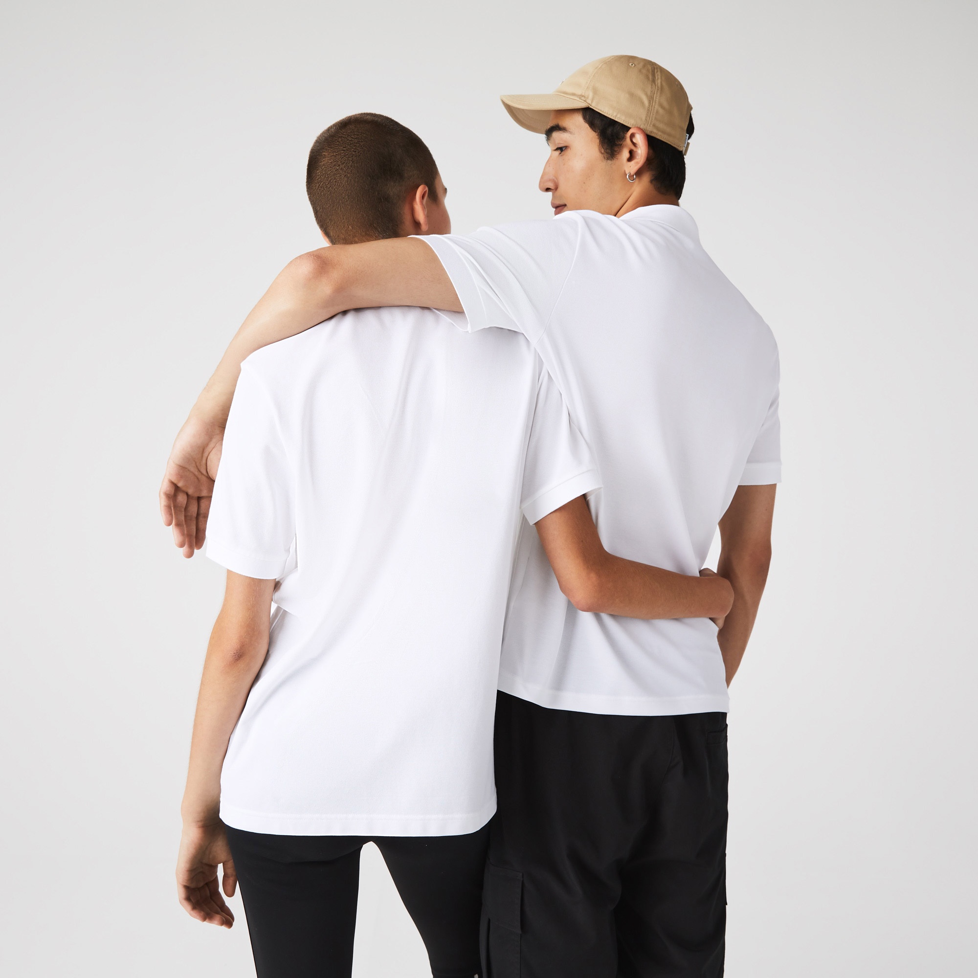 Lacoste L!VE Unisex Relaxed Fit Beyaz Polo