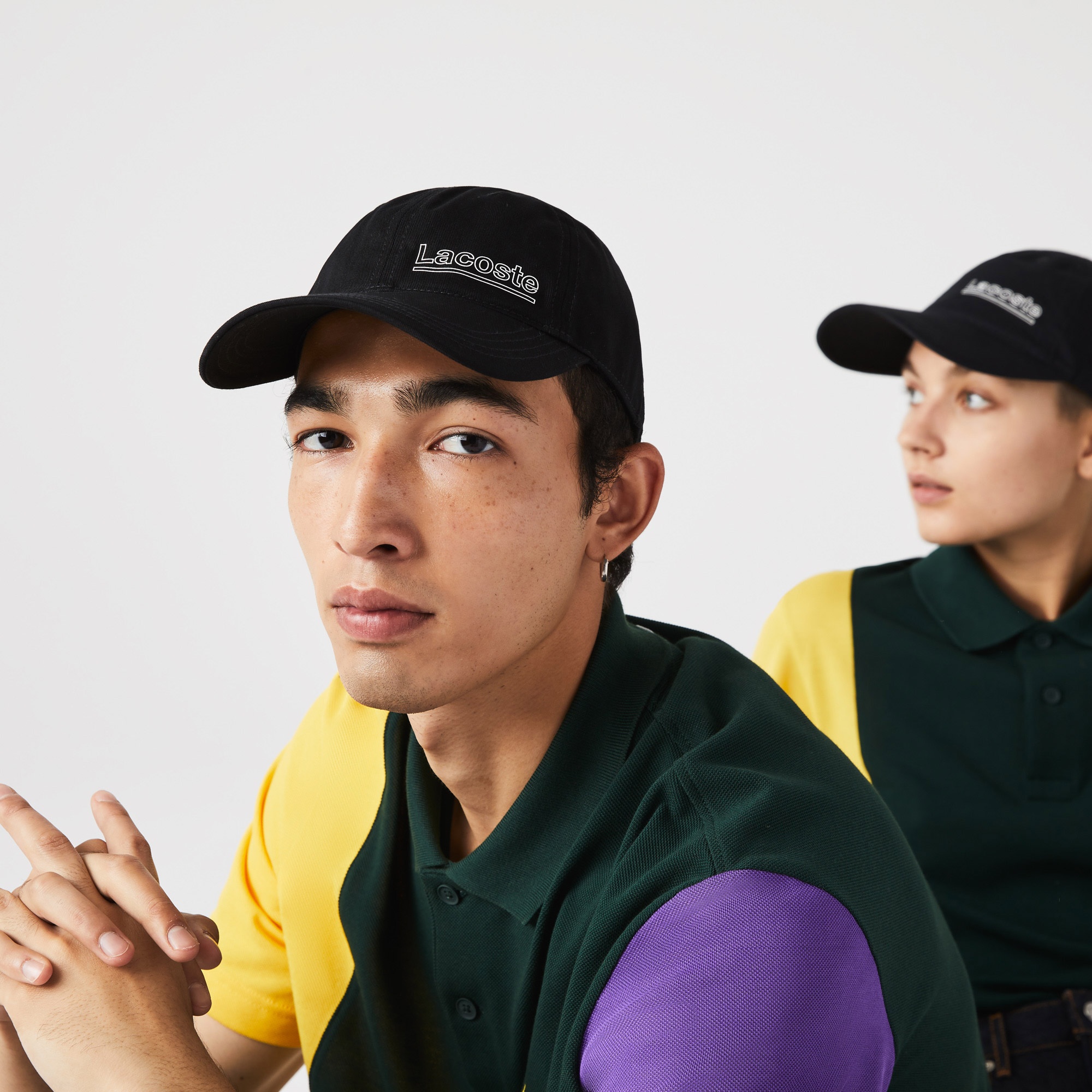 Lacoste L!VE SPORT Unisex Nakışlı Siyah Şapka