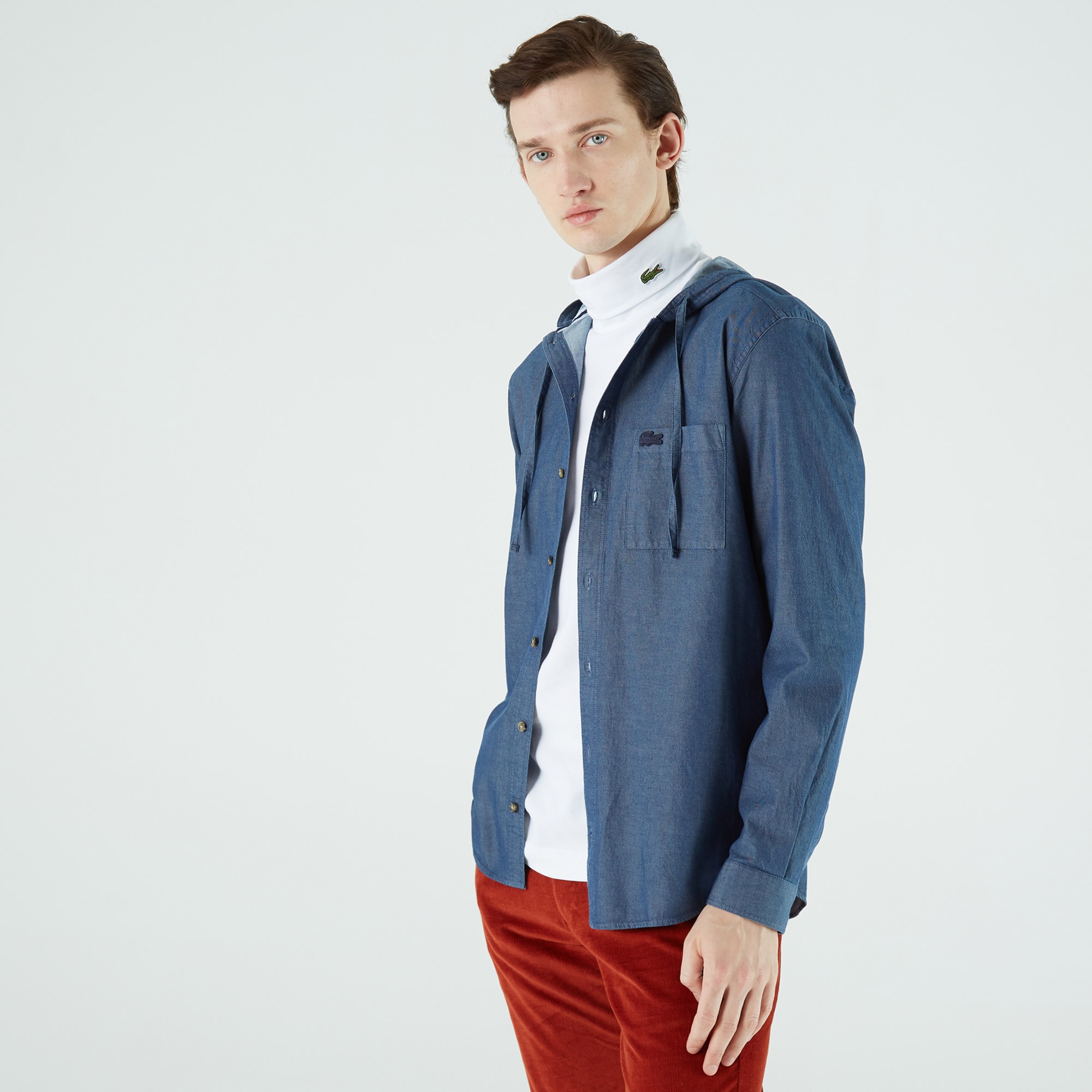 Lacoste Erkek Regular Fit Kapüşonlu Lacivert Gömlek