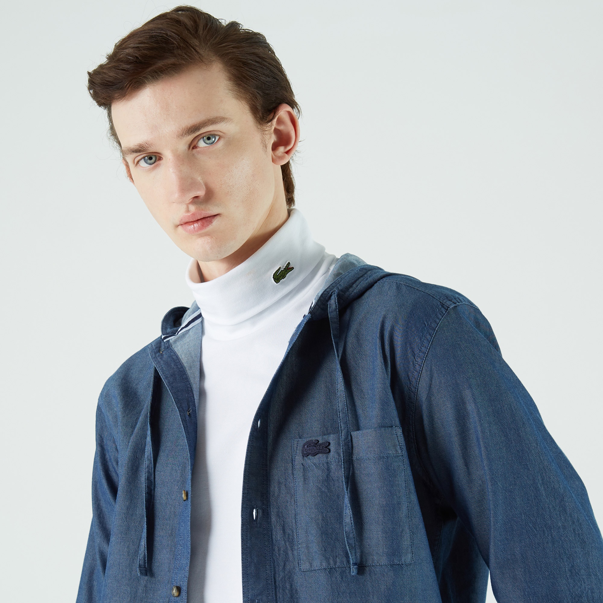 Lacoste Erkek Regular Fit Kapüşonlu Lacivert Gömlek