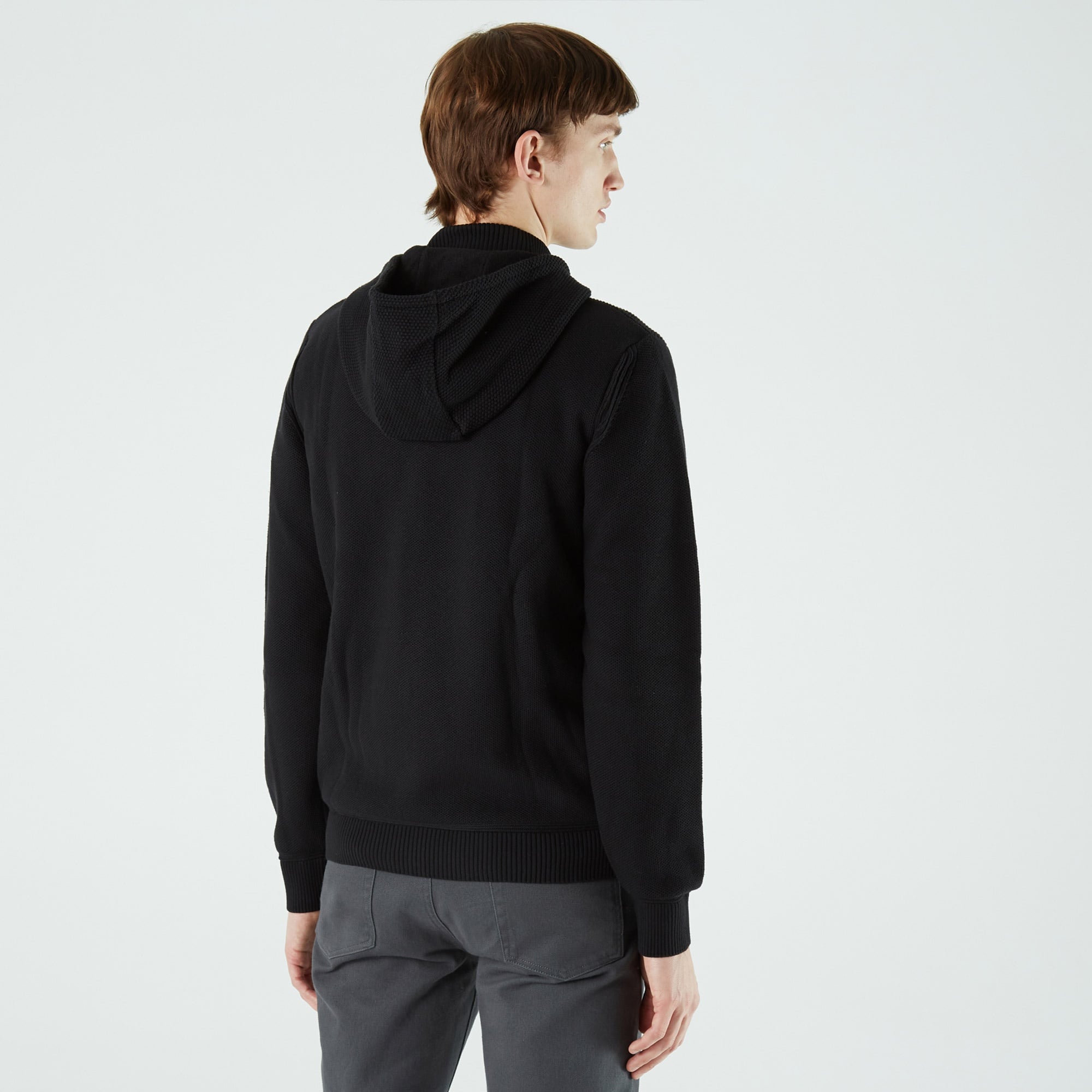 Lacoste Erkek Fermuarlı Siyah Hırka