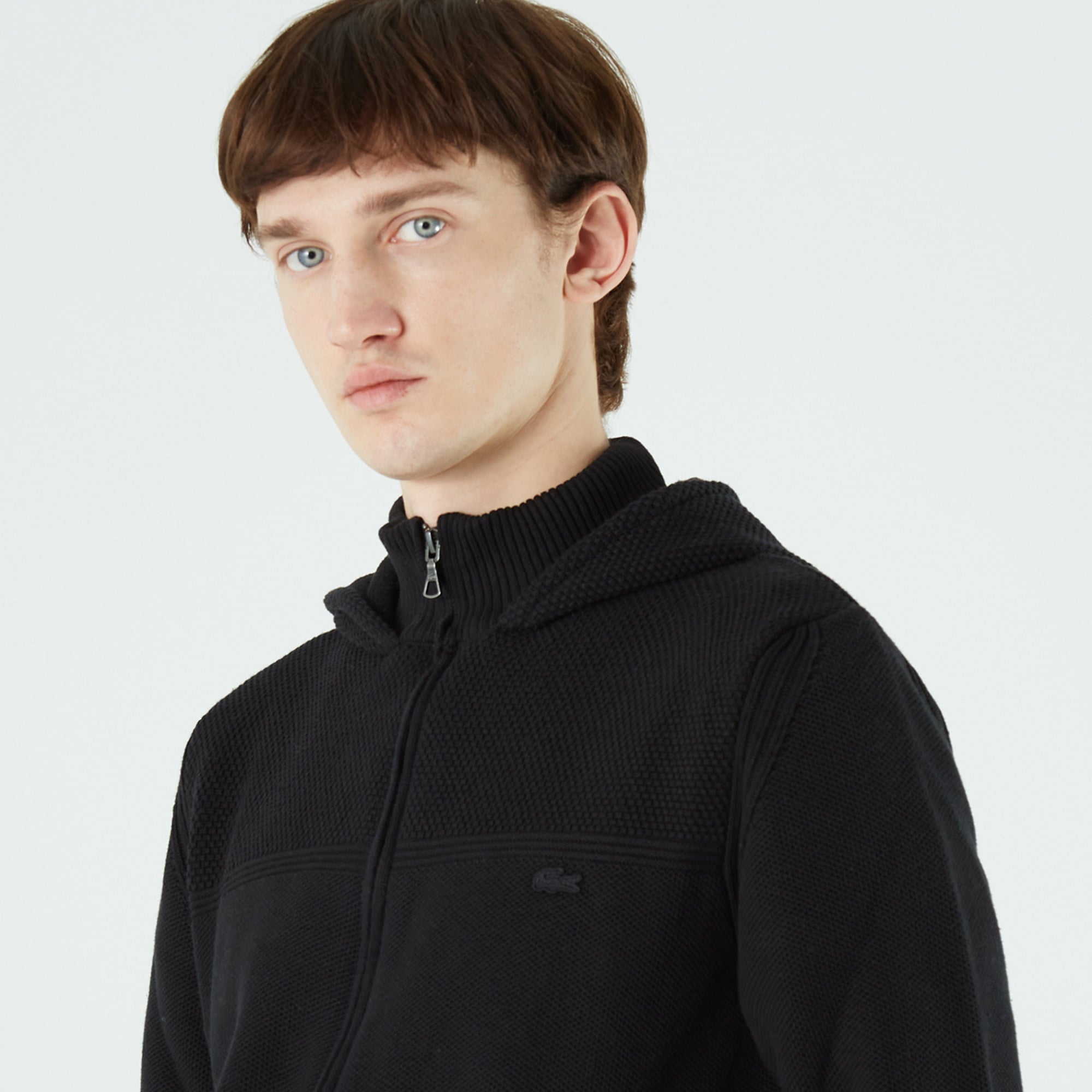 Lacoste Erkek Fermuarlı Siyah Hırka