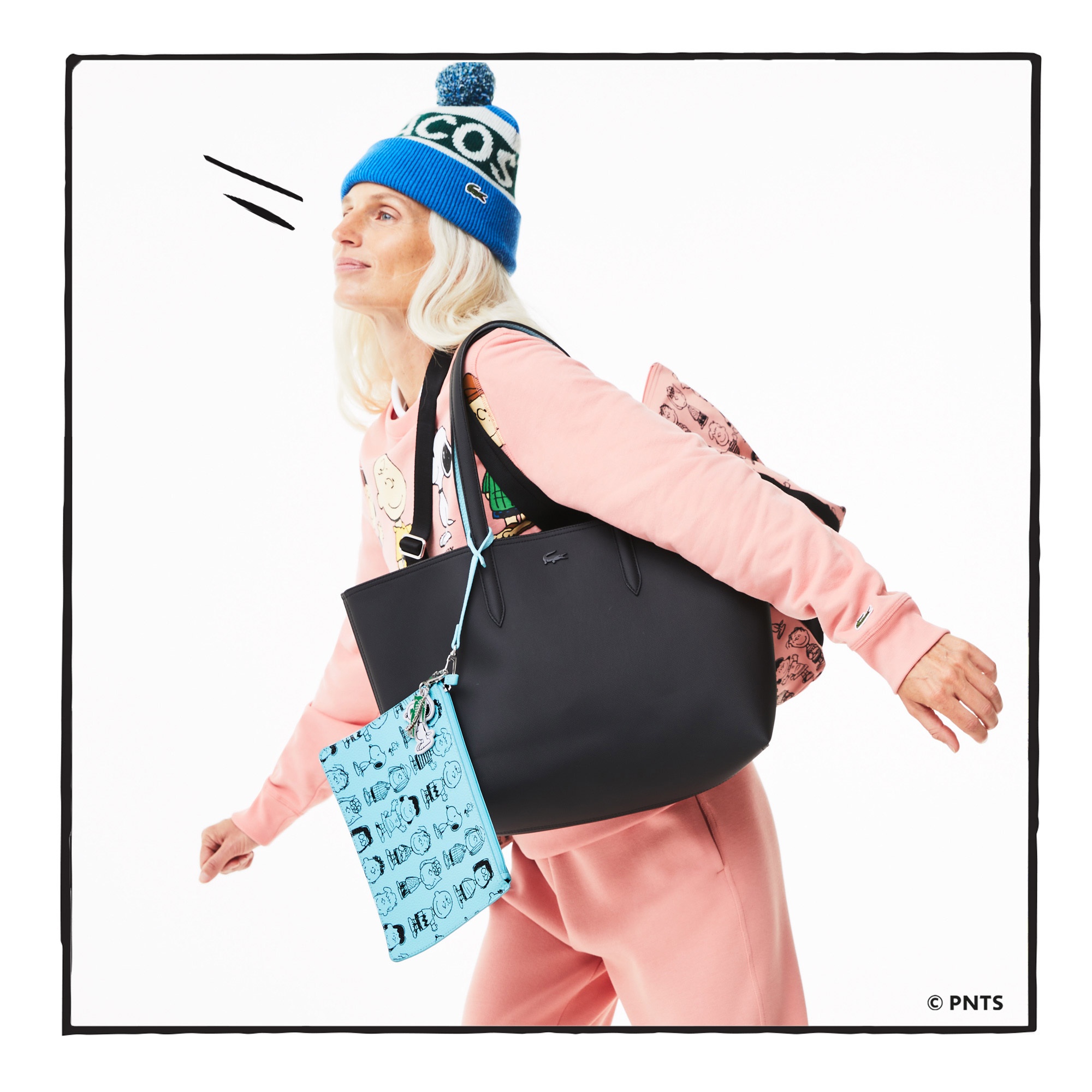 Lacoste x Peanuts Kadın Siyah - Mavi Çanta