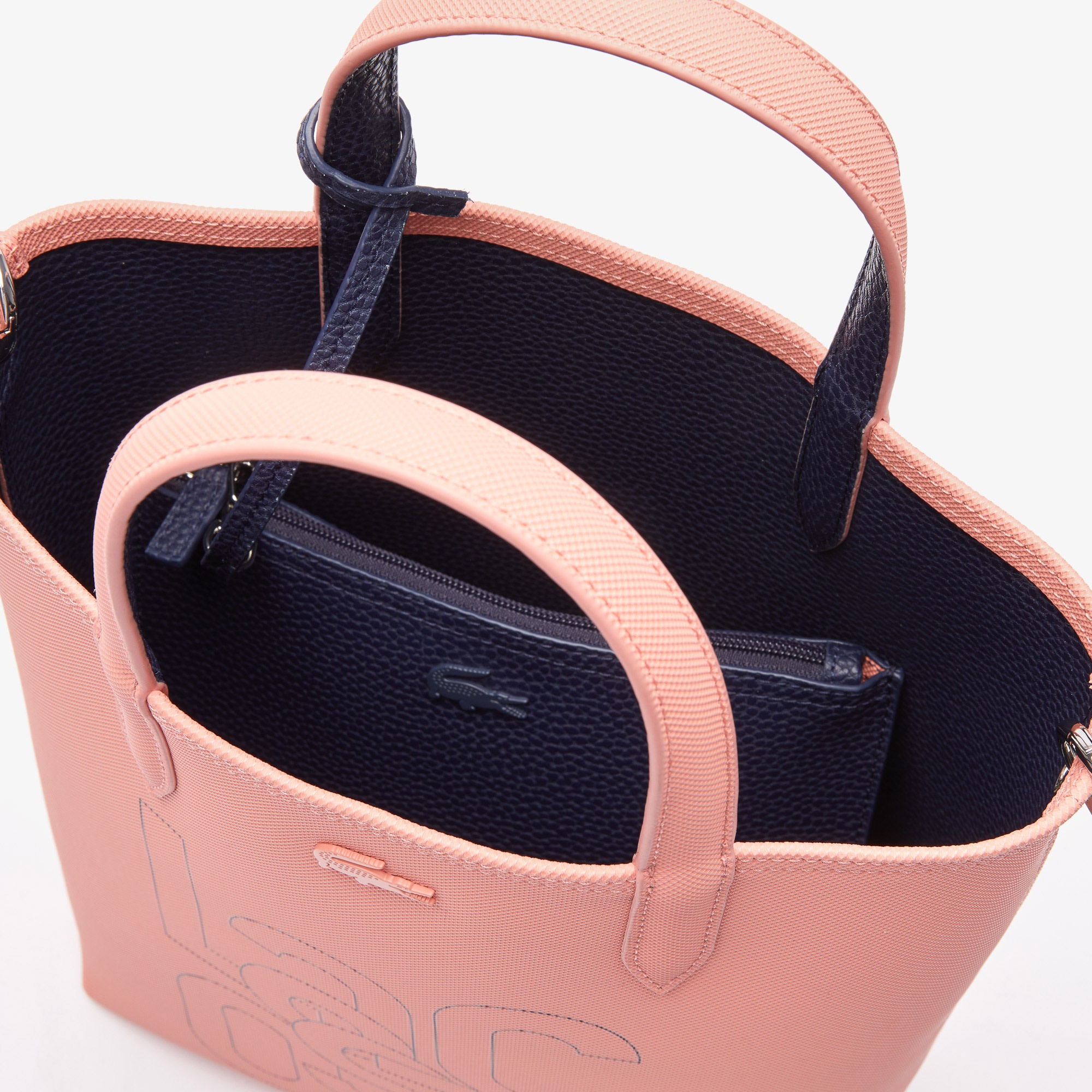 Lacoste Anna Seasonal Kadın Pembe-Lacivert Çift Taraflı Çanta