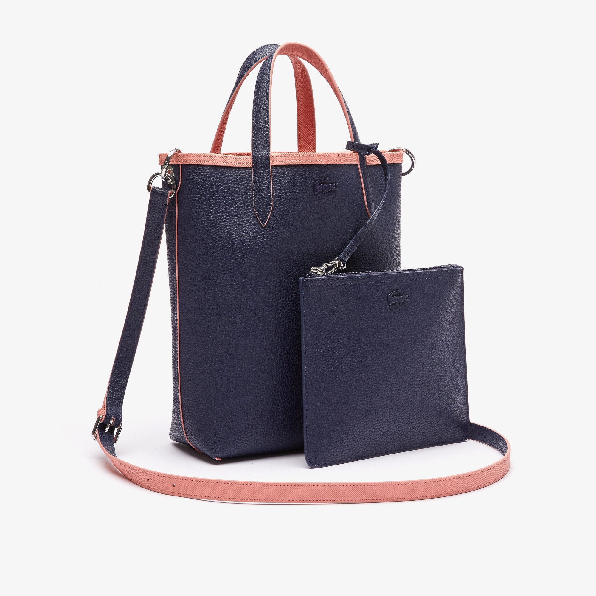 Lacoste Anna Seasonal Kadın Pembe-Lacivert Çift Taraflı Çanta