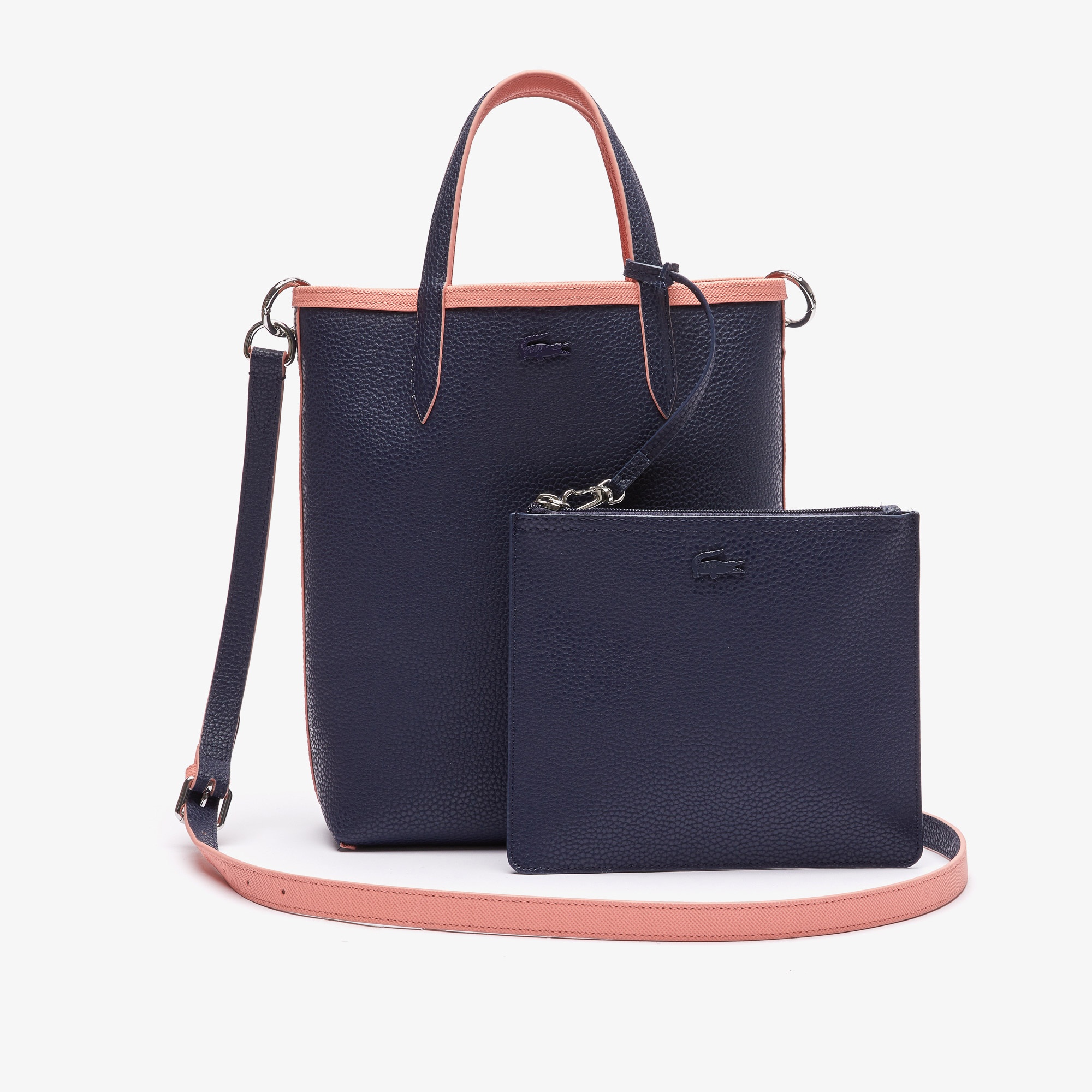 Lacoste Anna Seasonal Kadın Pembe-Lacivert Çift Taraflı Çanta