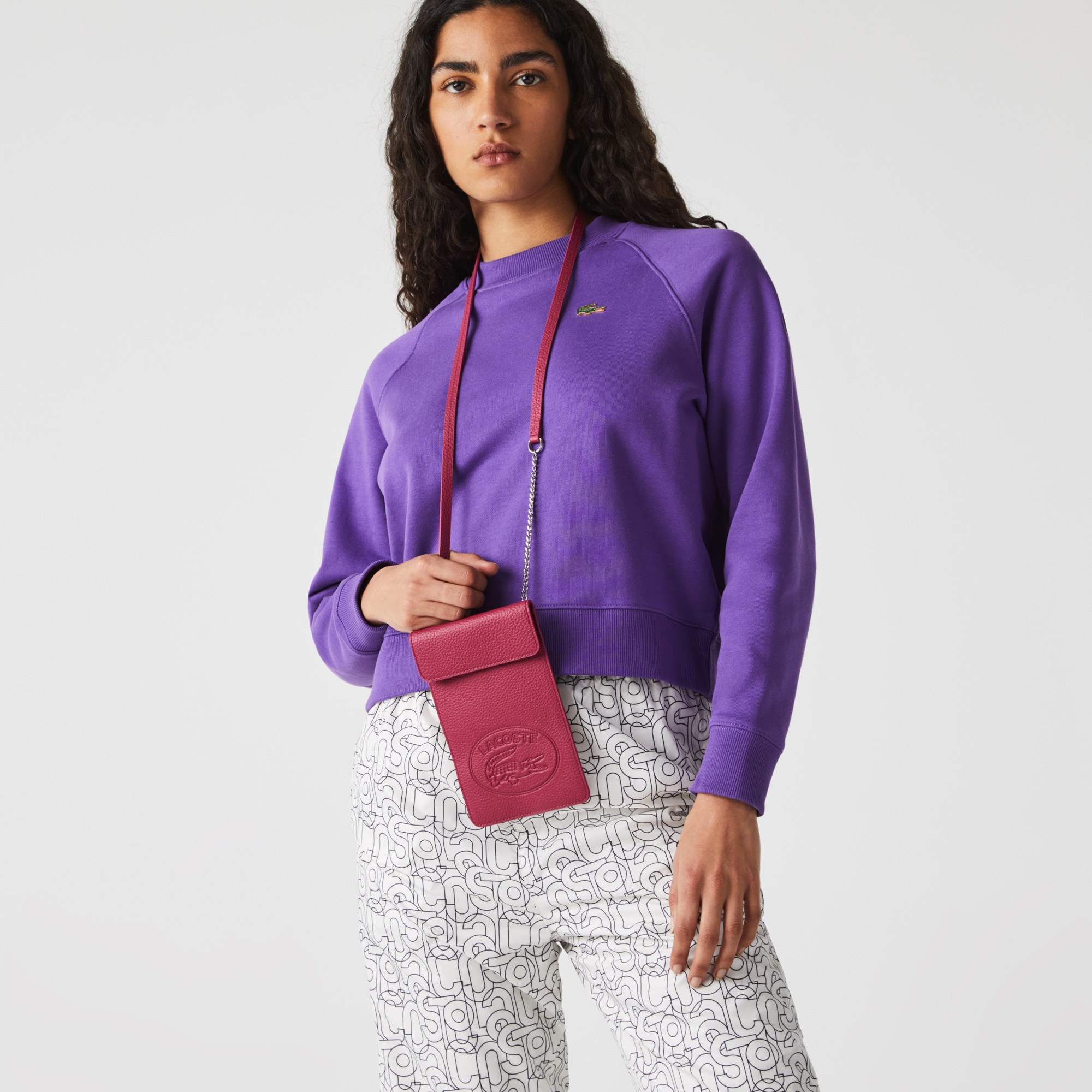 Lacoste Croco Crew Kadın Deri Kırmızı Cüzdan