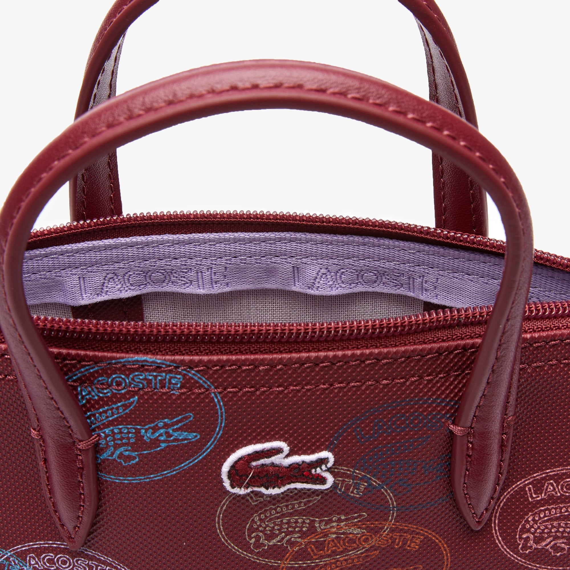 Lacoste L.12.12 Concept Croc Kadın Bordo Çanta