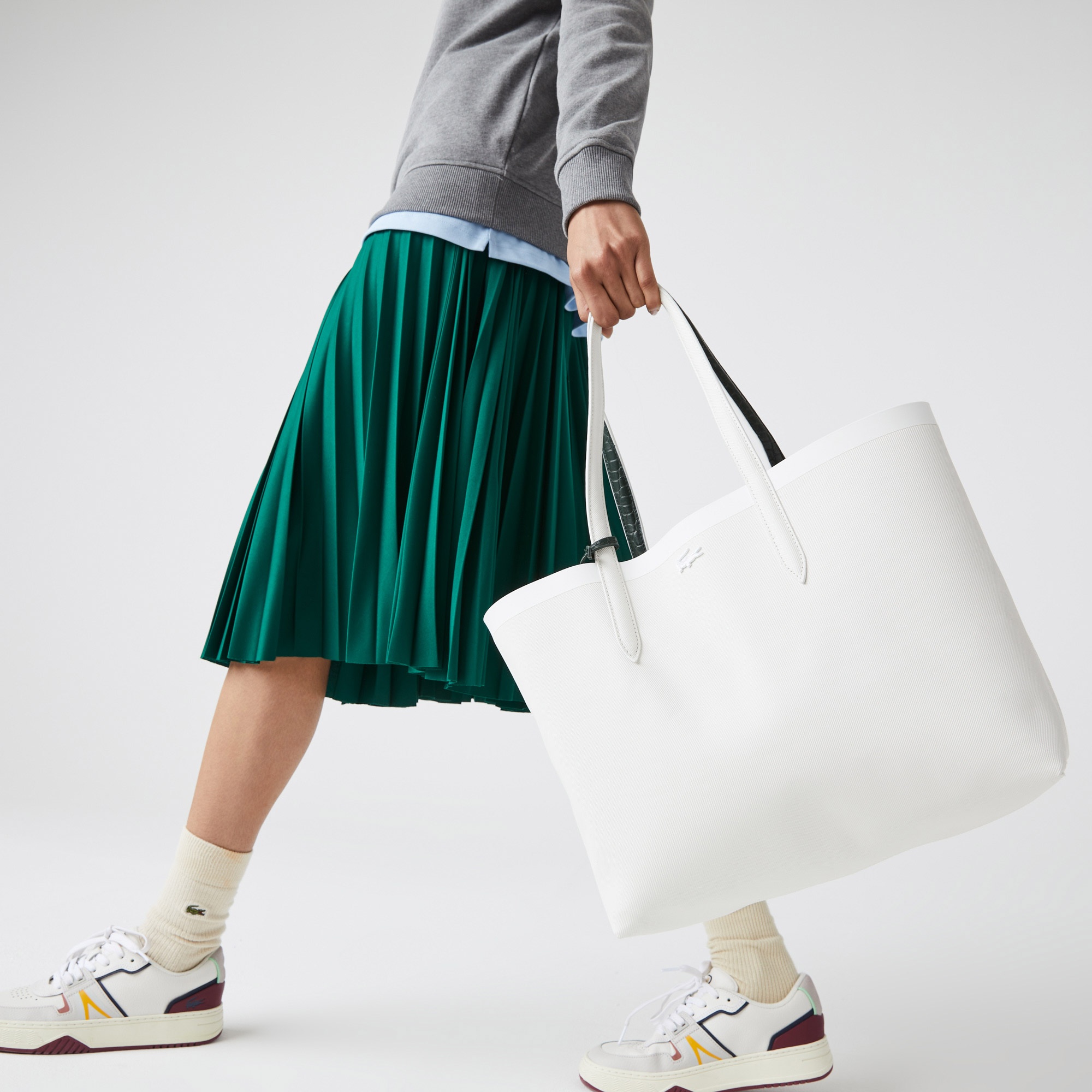 Lacoste Anna Seasonal Kadın Siyah - Beyaz Çift Taraflı Çanta