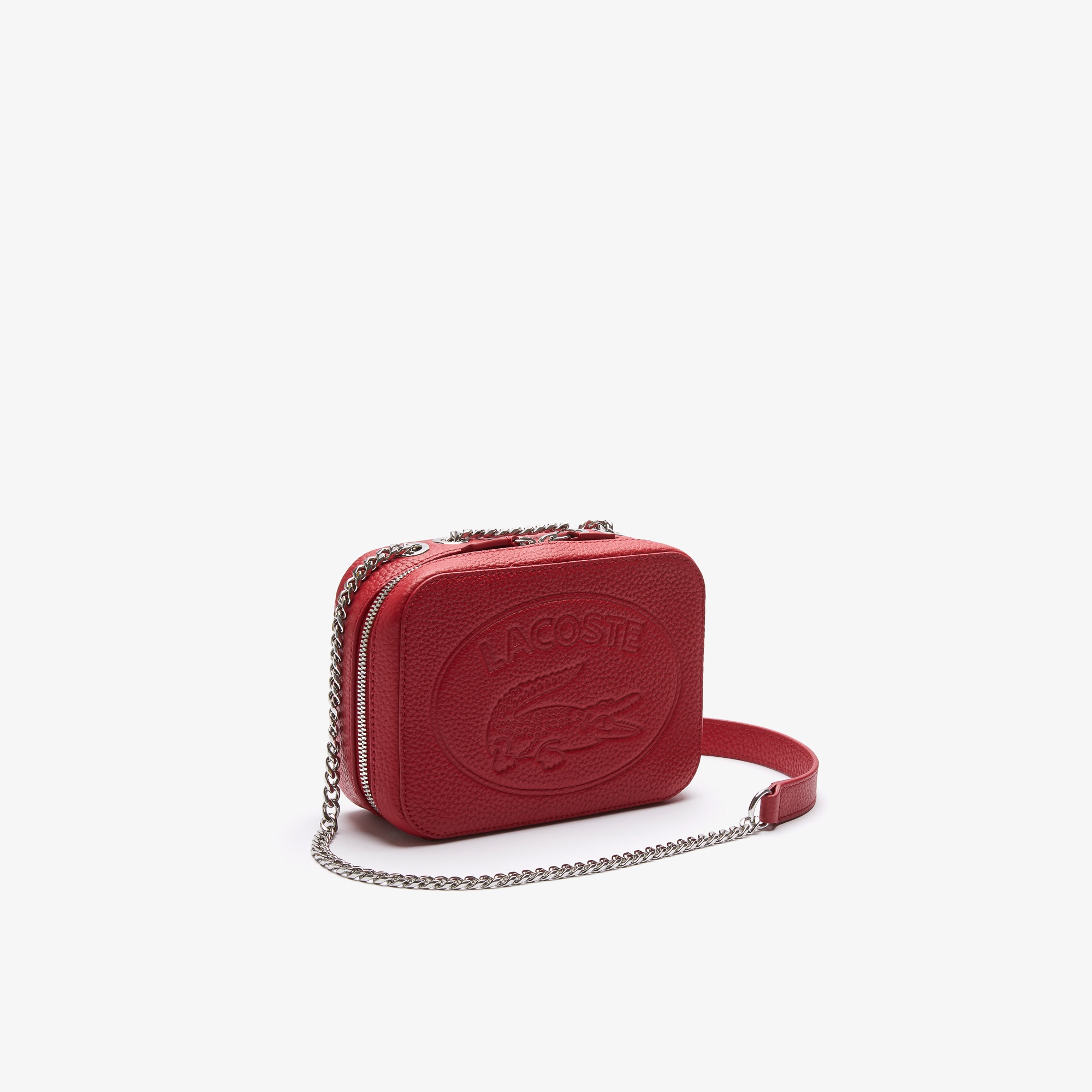 Lacoste Croco Crew Kadın Deri Kırmızı Çanta