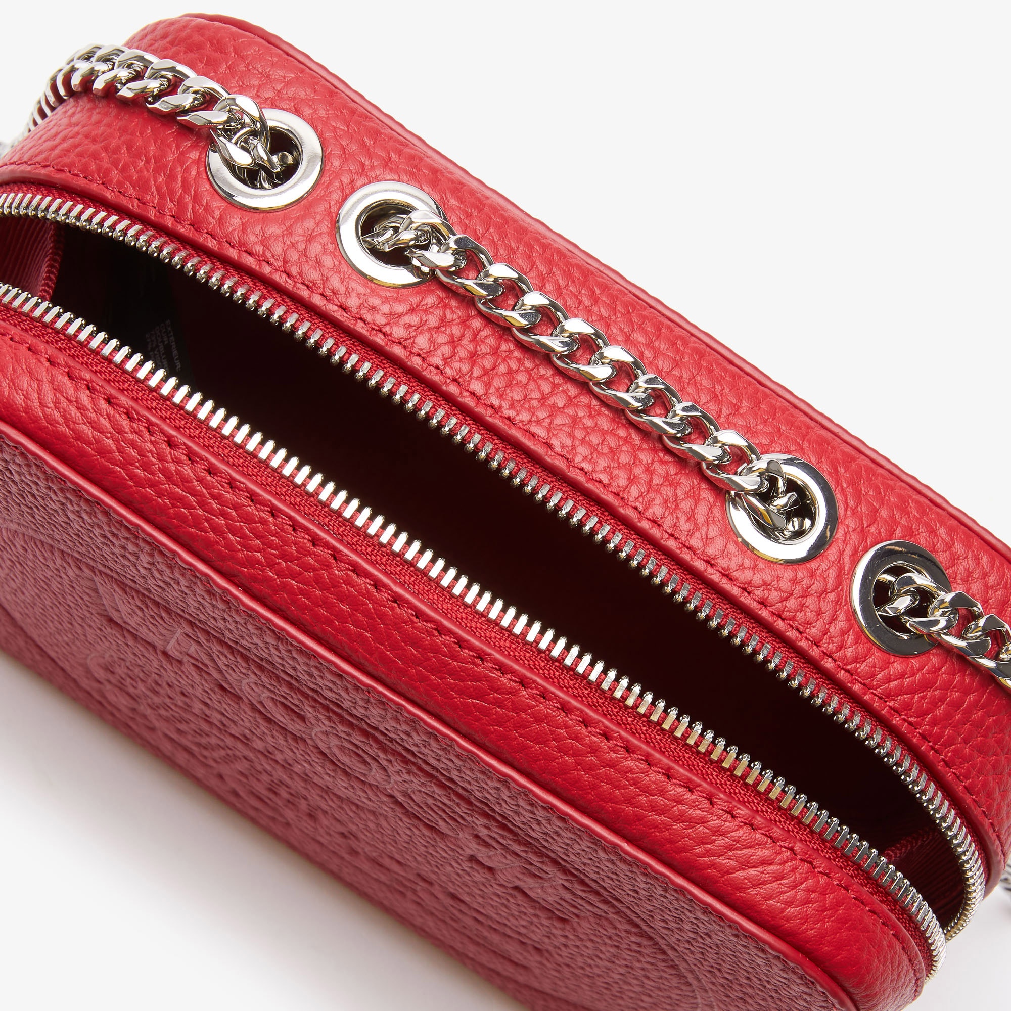 Lacoste Croco Crew Kadın Deri Kırmızı Çanta