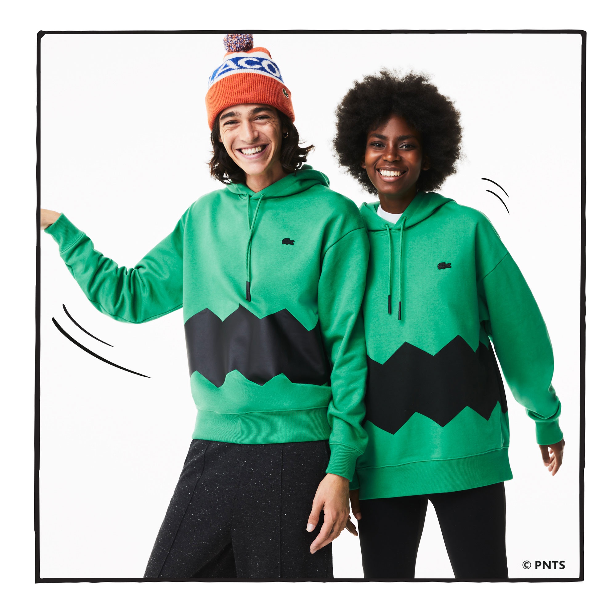 Lacoste L!VE x Peanuts Loose Fit Unisex Yeşil Sweatshirt