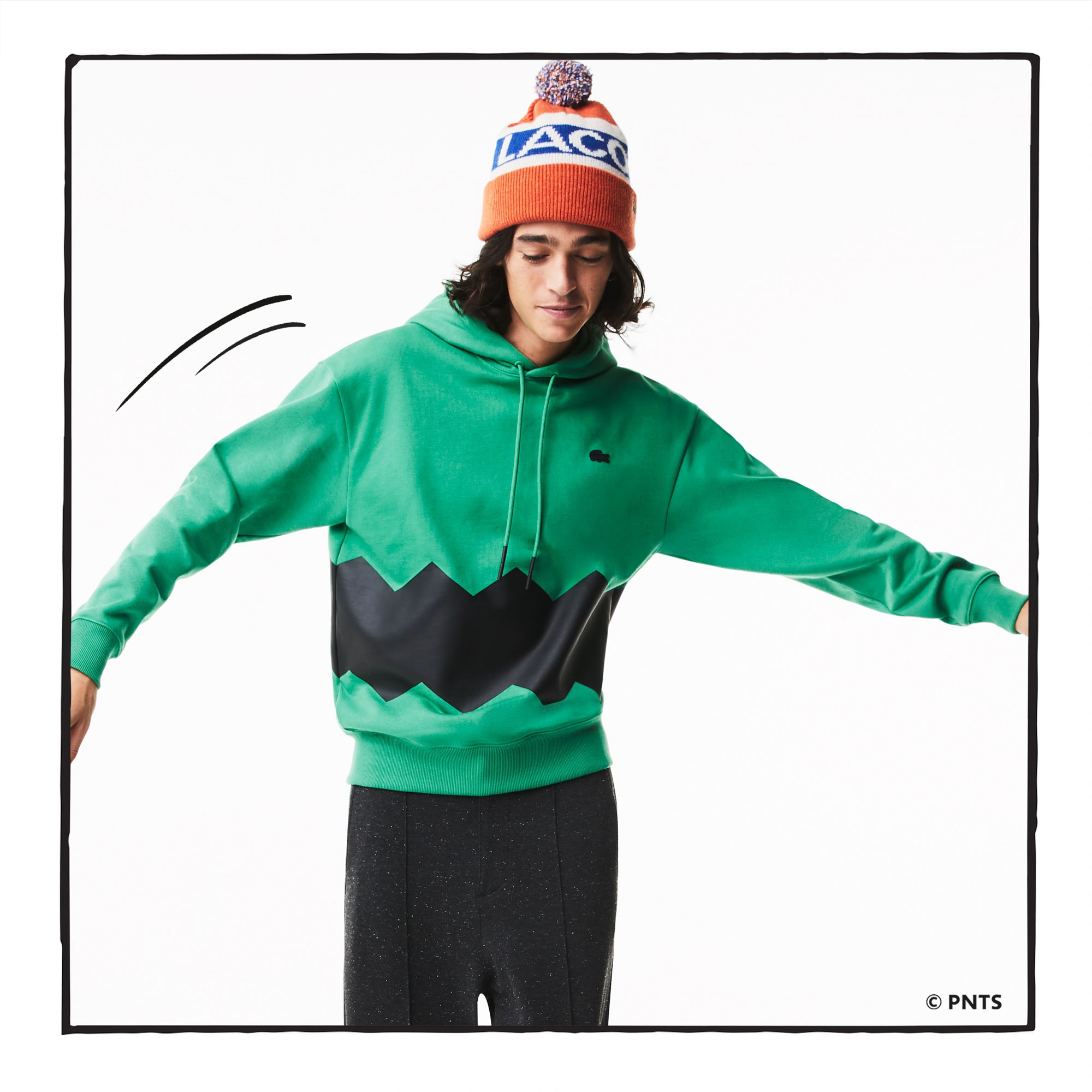 Lacoste L!VE x Peanuts Loose Fit Unisex Yeşil Sweatshirt