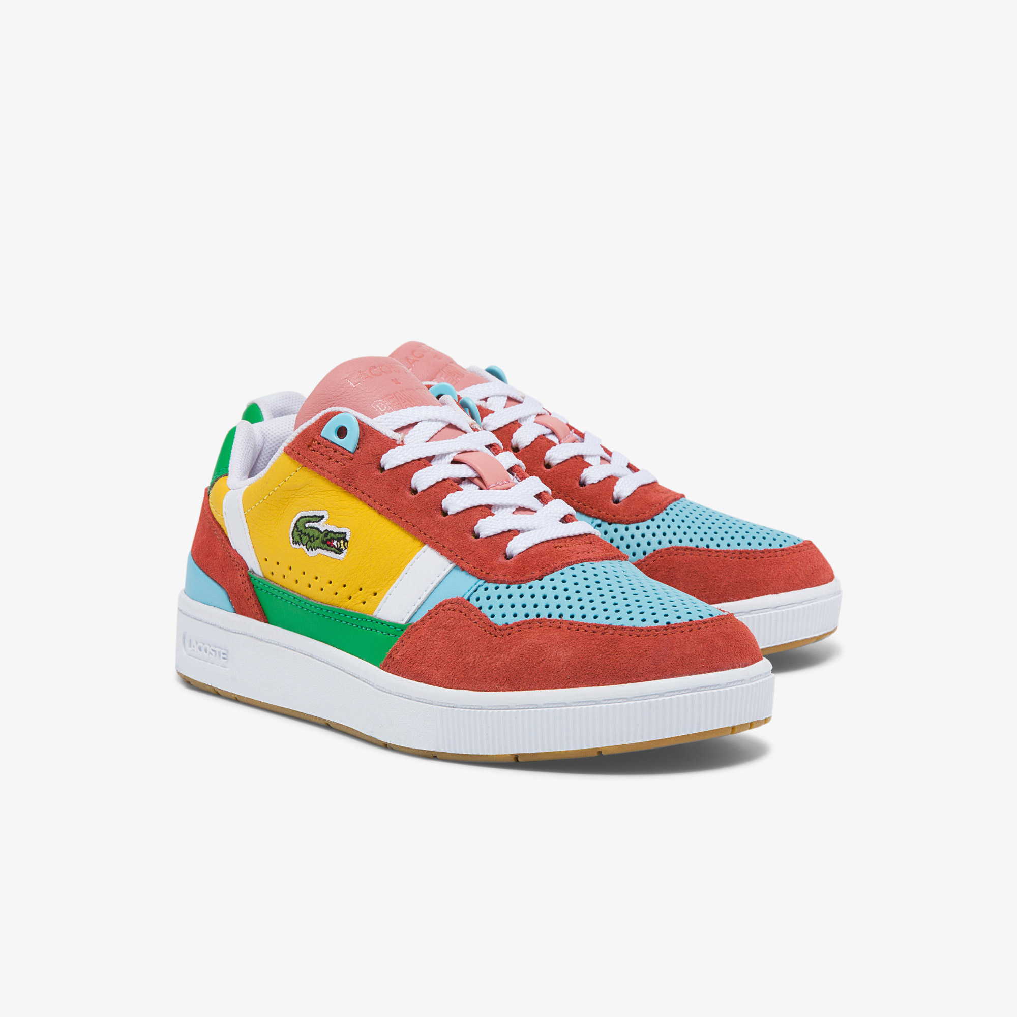 Lacoste X Peanuts Çocuk T-Clip Renkli Deri Sneaker 742SUC0014-P1G