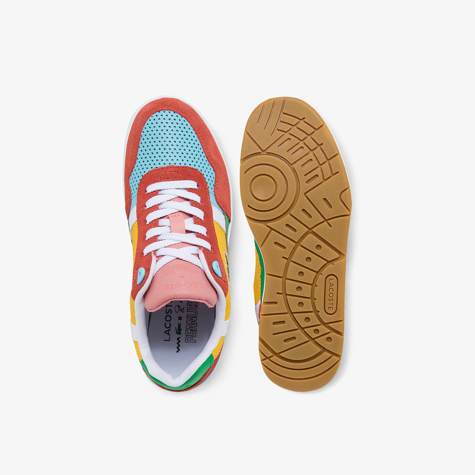 Lacoste X Peanuts Çocuk T-Clip Renkli Deri Sneaker