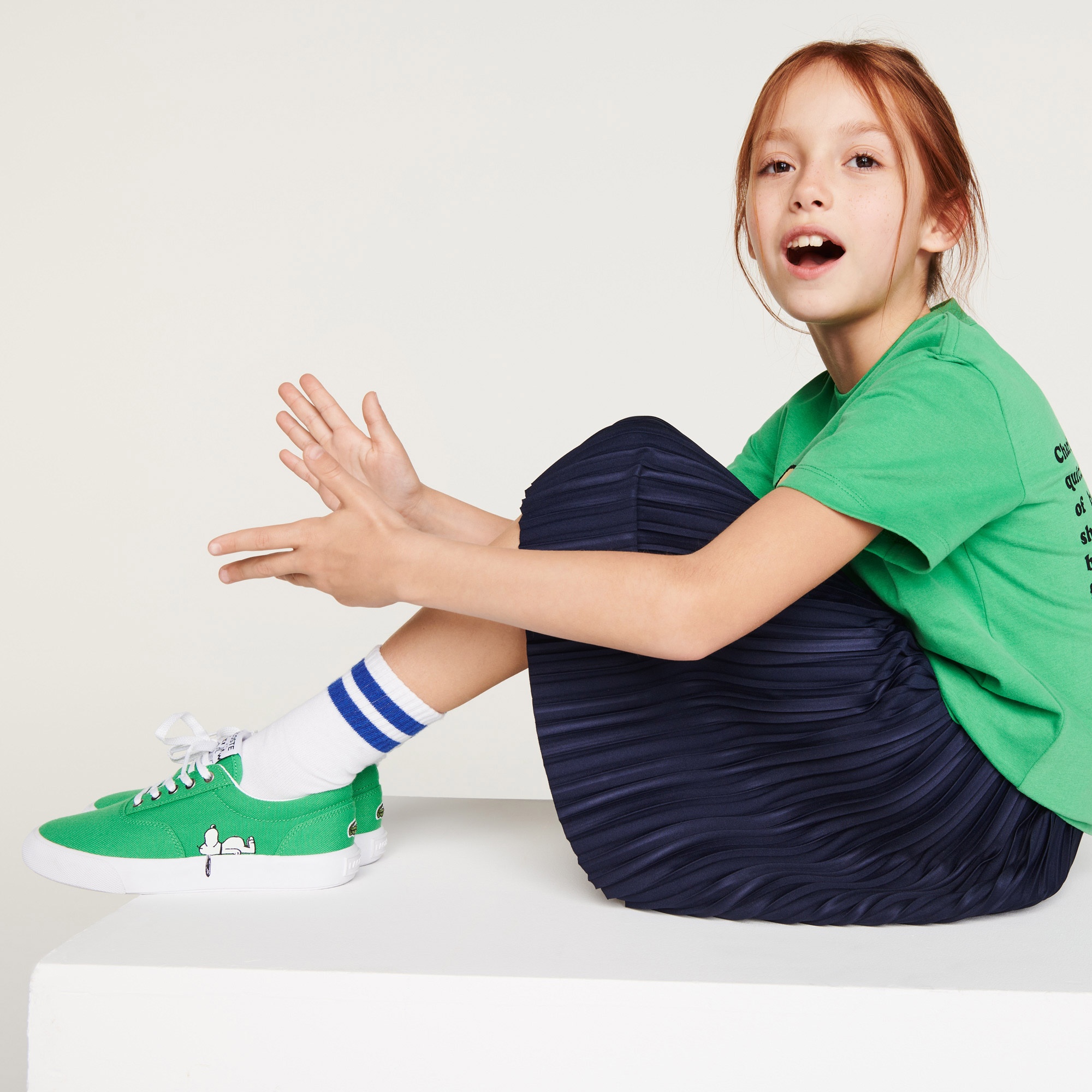Lacoste x Peanuts Çocuk Yeşil Sneaker