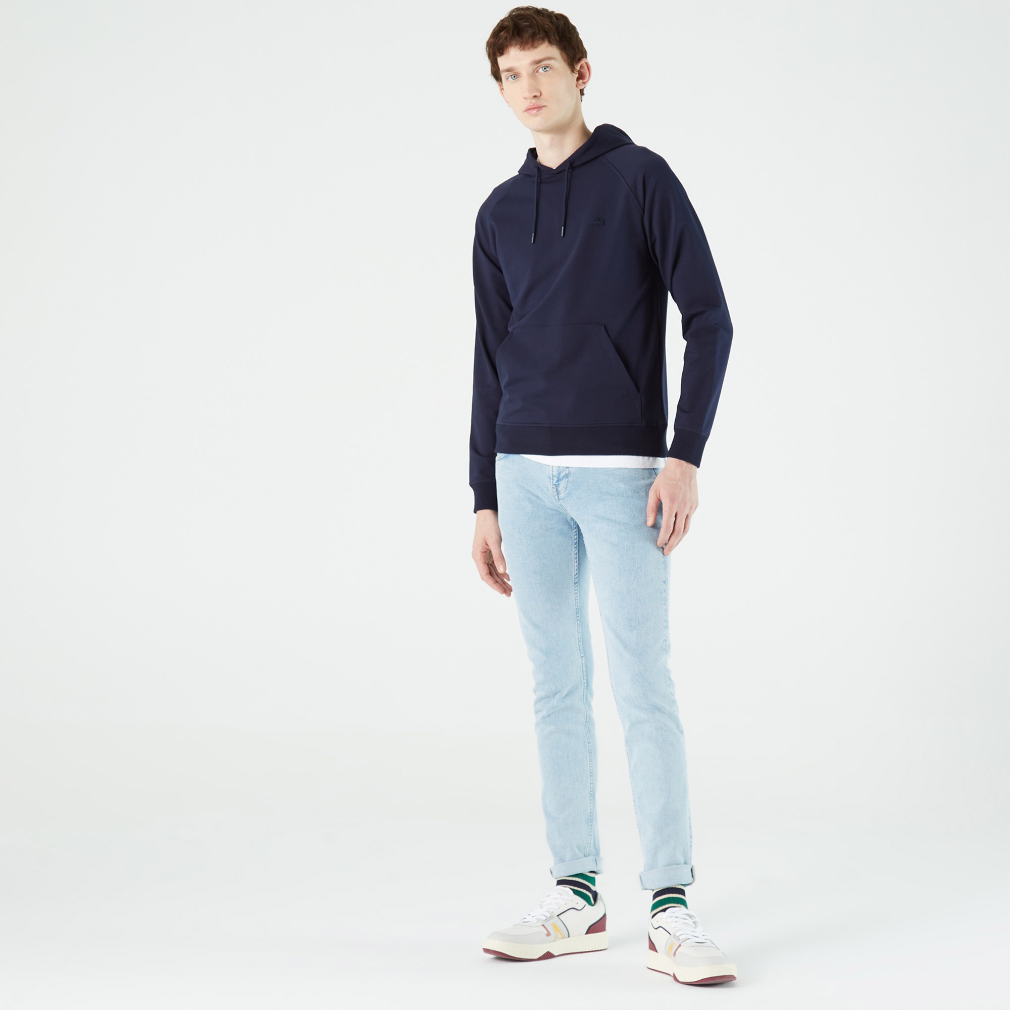 Lacoste Erkek Regular Fit Kapüşonlu Lacivert Sweatshirt