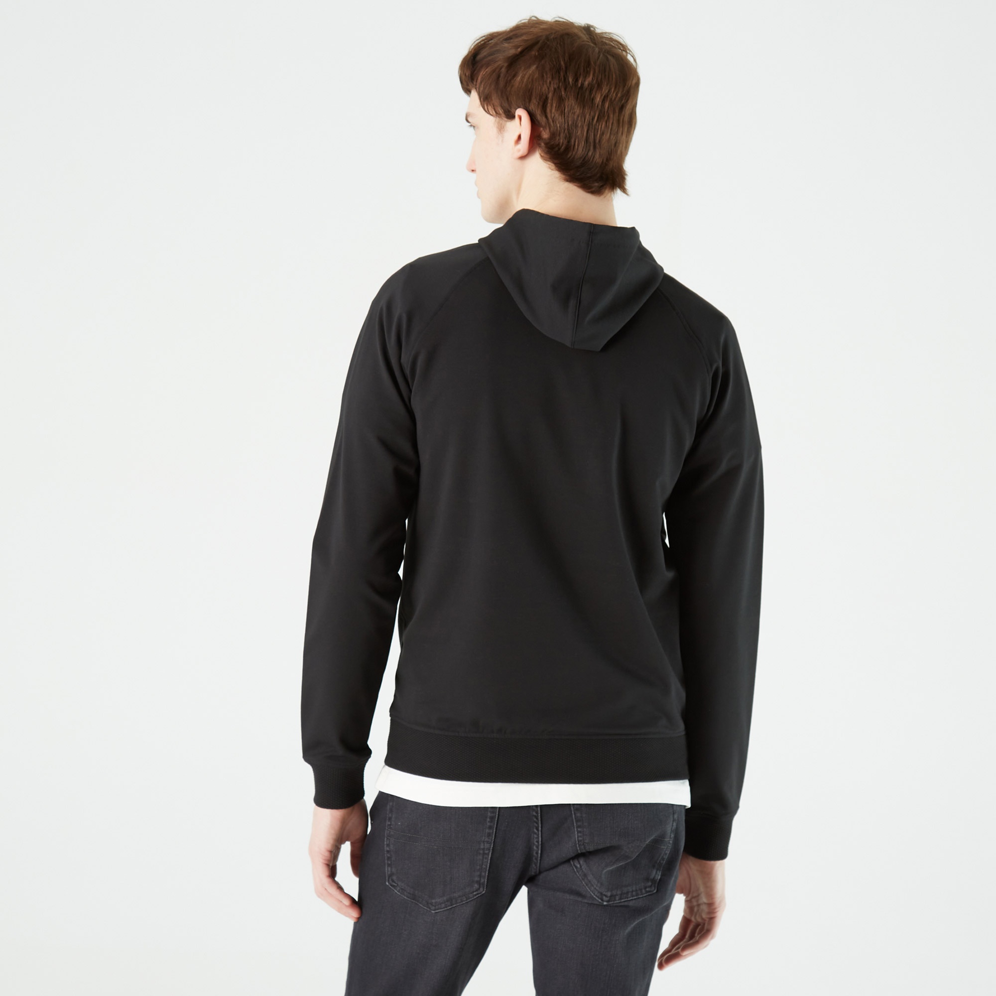 Lacoste Erkek Regular Fit Kapüşonlu Siyah Sweatshirt