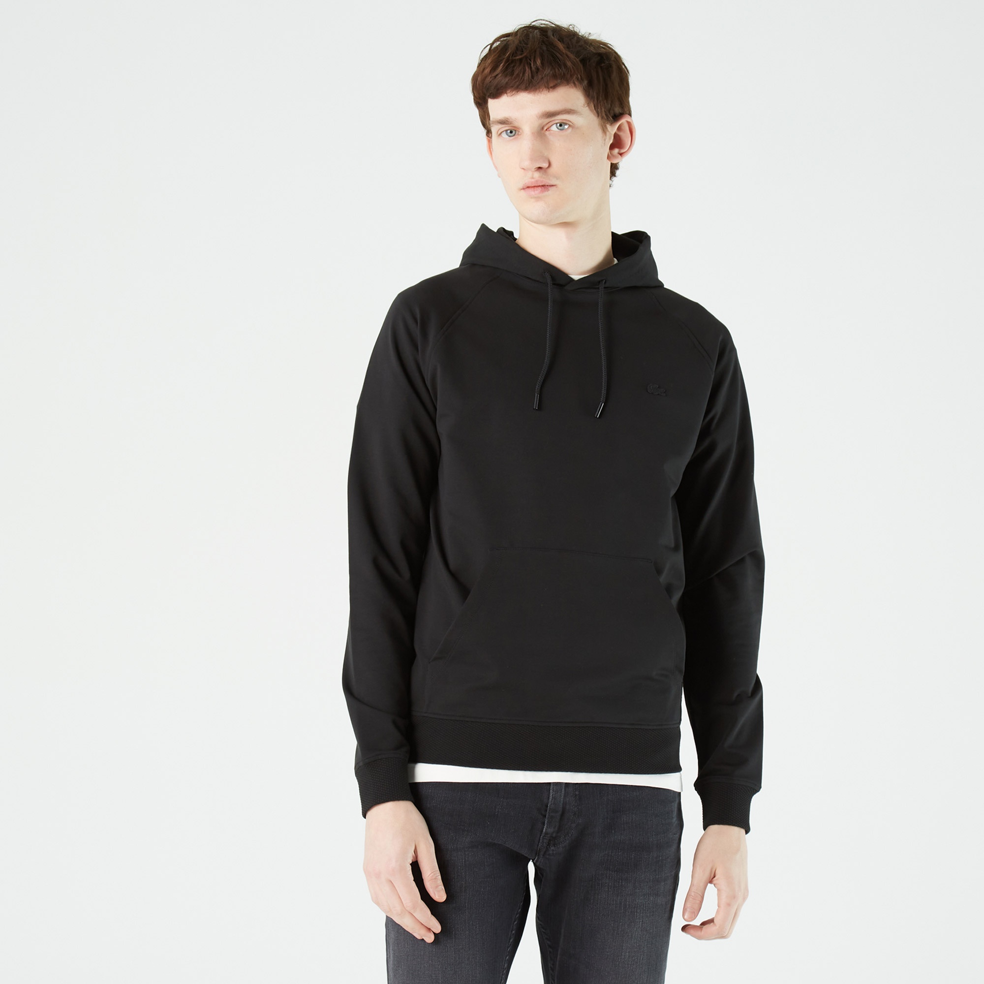 Lacoste Erkek Regular Fit Kapüşonlu Siyah Sweatshirt