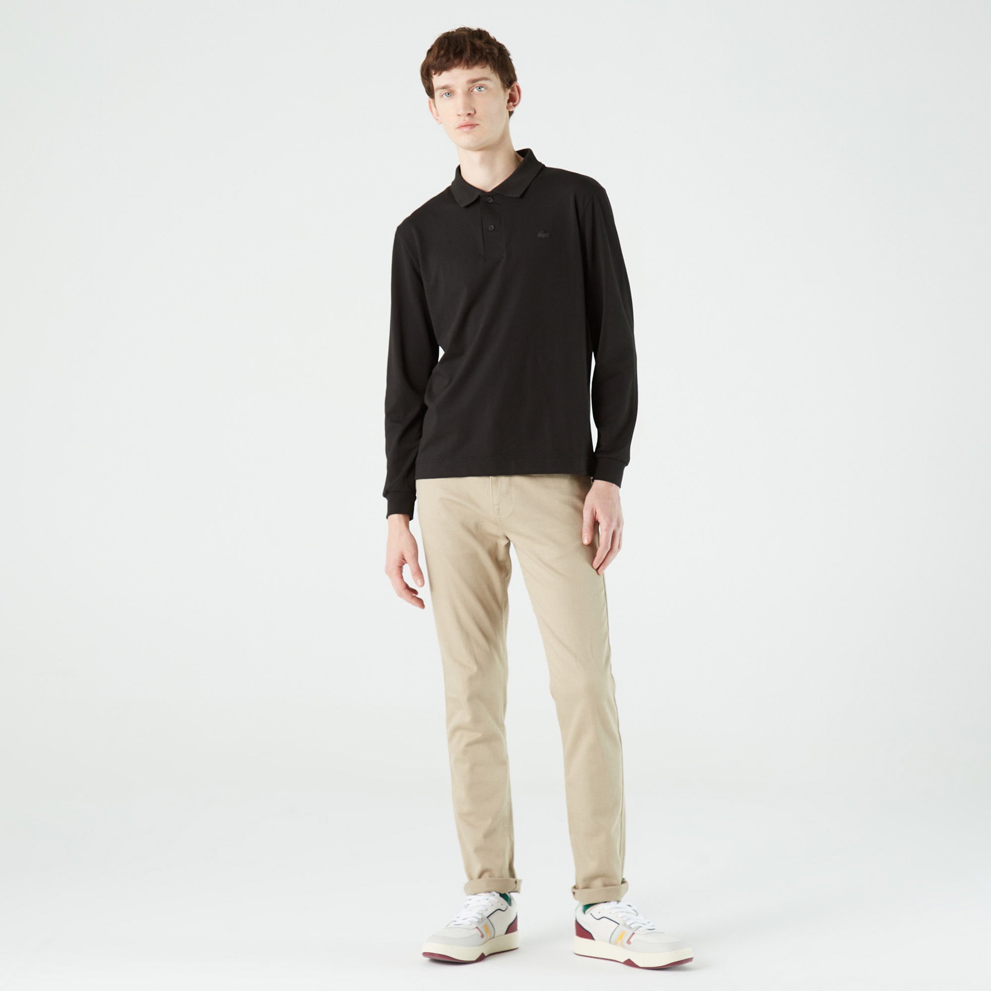 Lacoste Erkek Regular Fit Uzun Kollu Siyah Polo